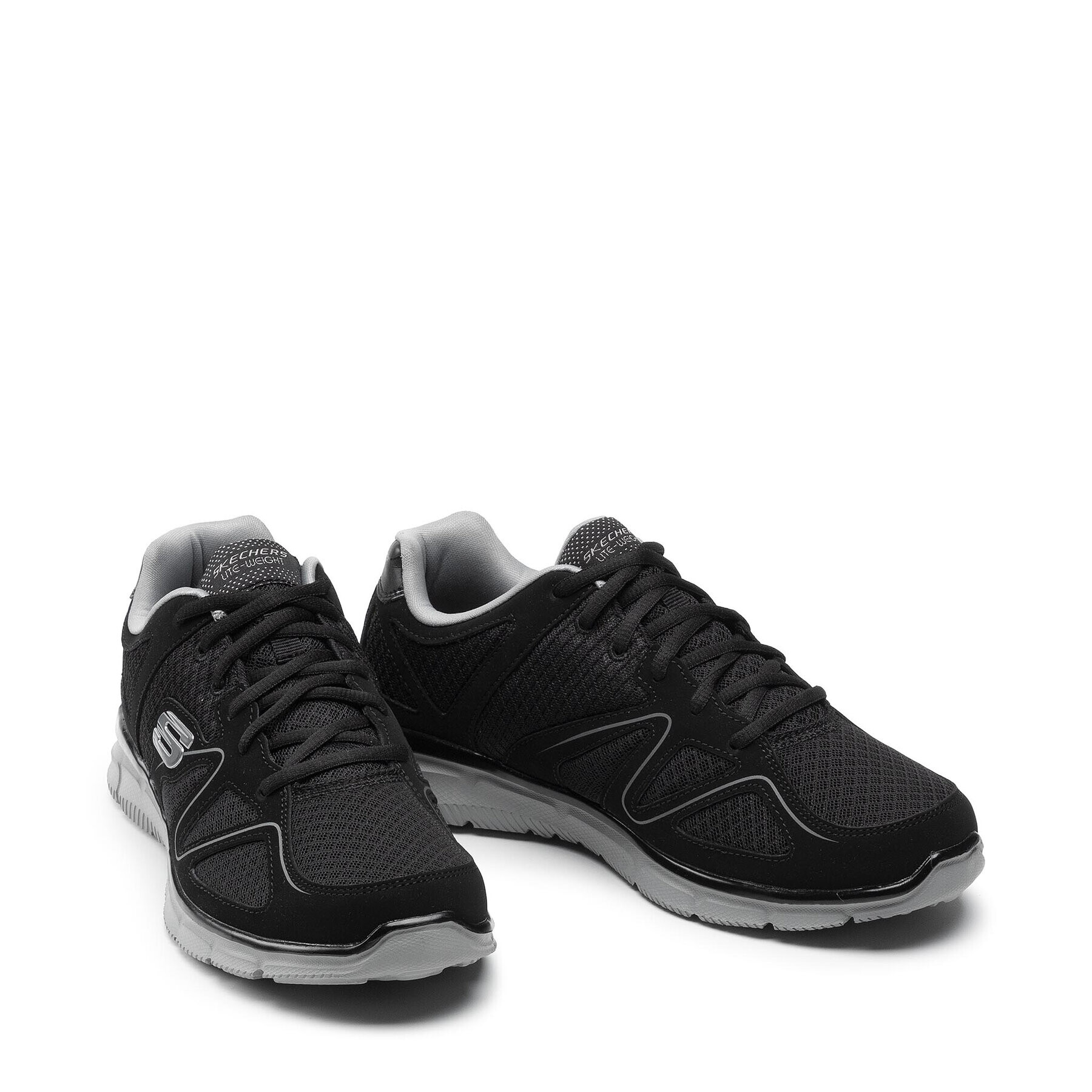 Skechers Сникърси Flash Point 58350/BKGY Черен - Pepit.bg