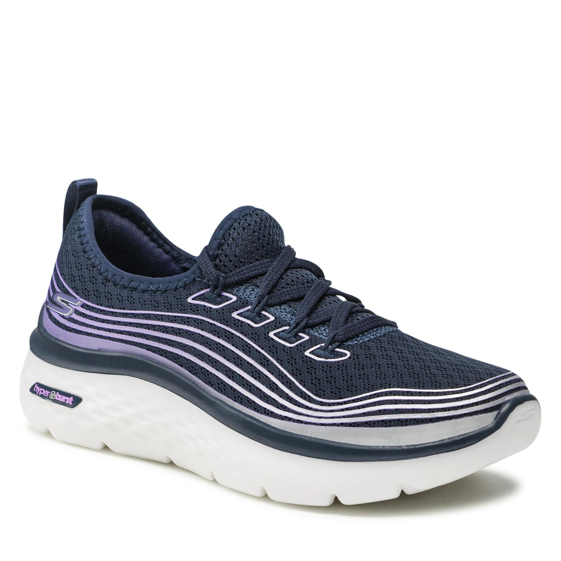 Skechers Сникърси Go Walk Hyper Burst 124599/NVLV Тъмносин - Pepit.bg