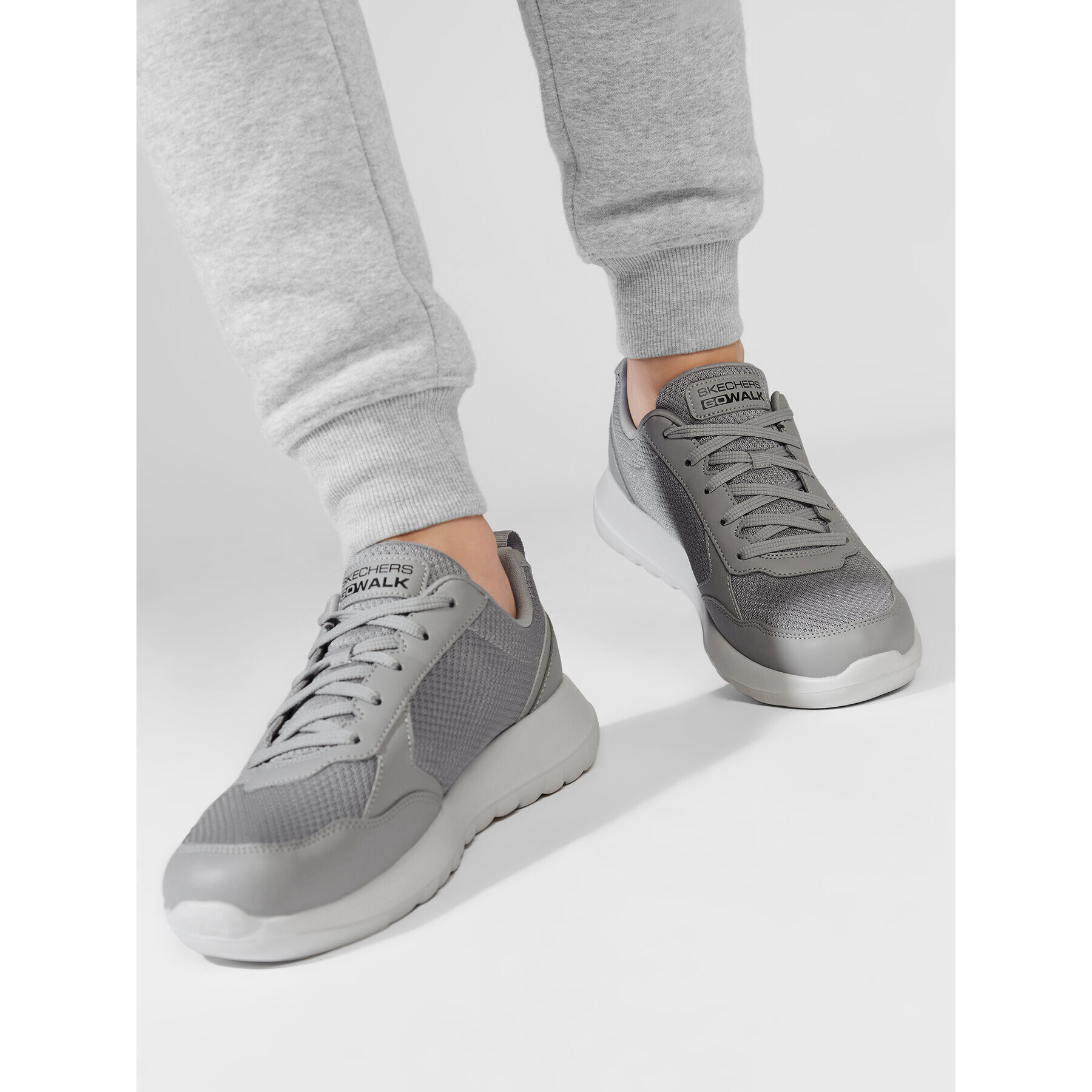Skechers Сникърси Go Walk Max 216166/GRY Сив - Pepit.bg