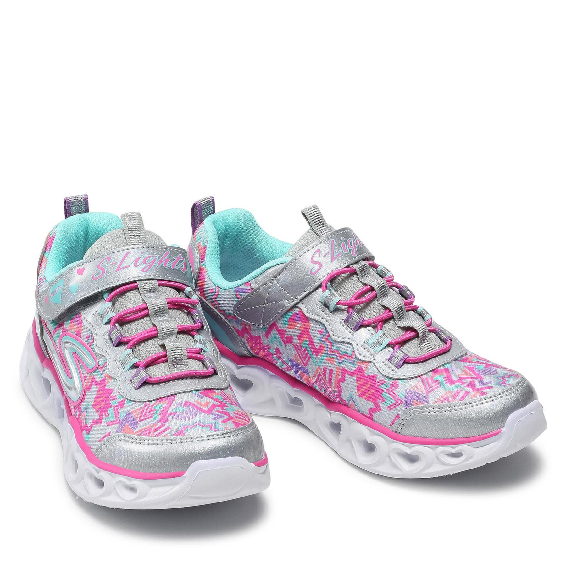 Skechers Сникърси Heart Lights 20180L/SMLT Сив - Pepit.bg