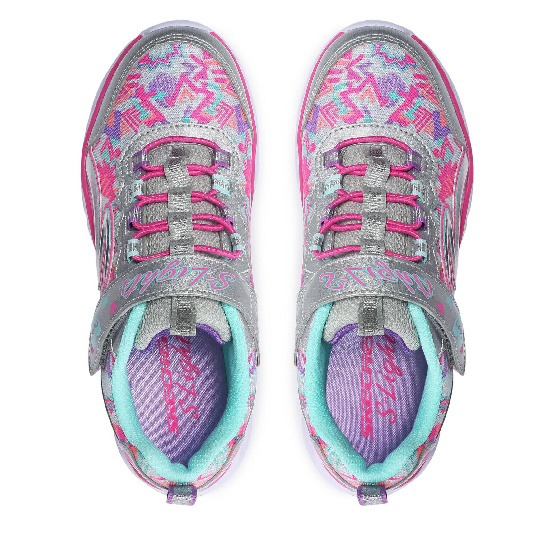 Skechers Сникърси Heart Lights 20180L/SMLT Сив - Pepit.bg