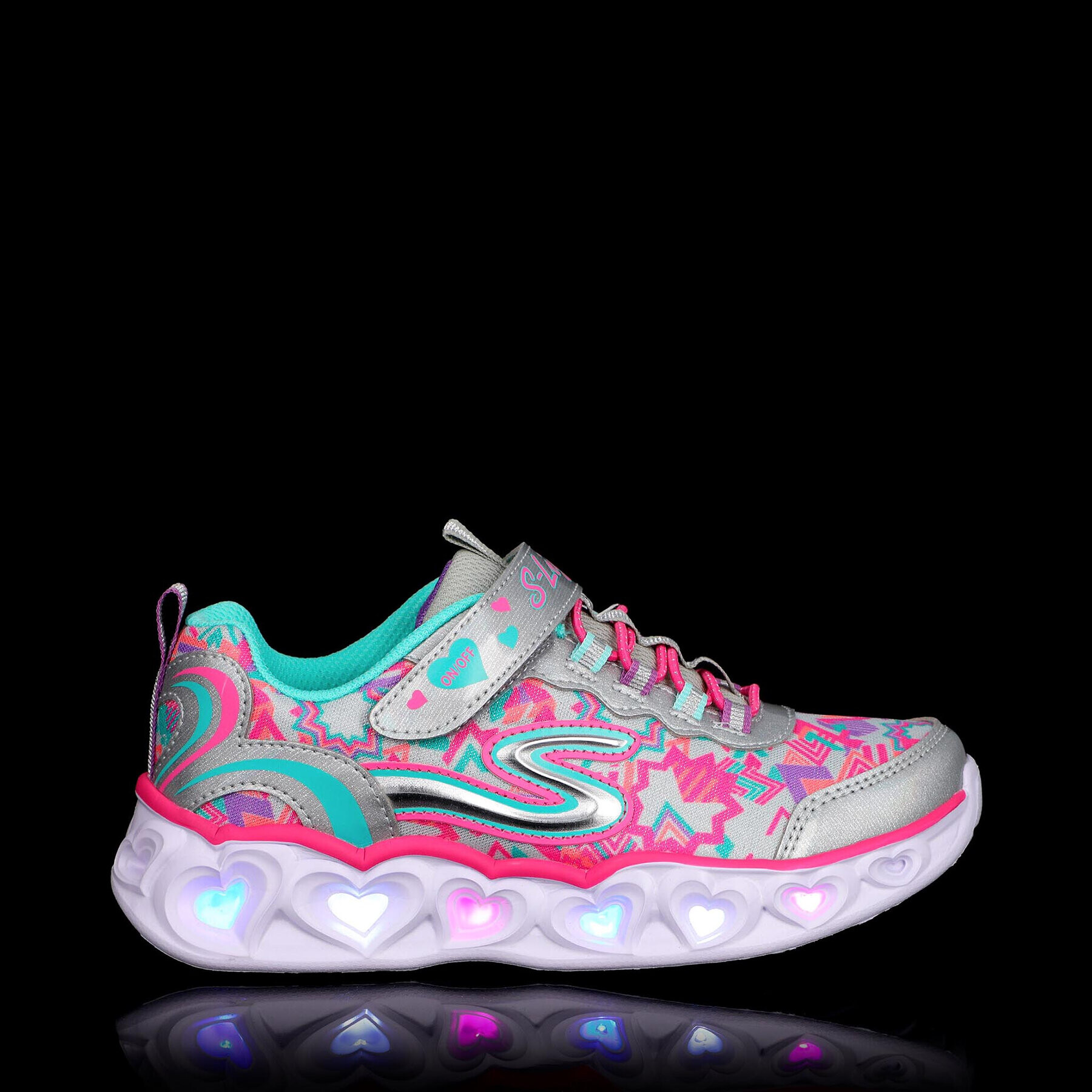 Skechers Сникърси Heart Lights 20180L/SMLT Сив - Pepit.bg