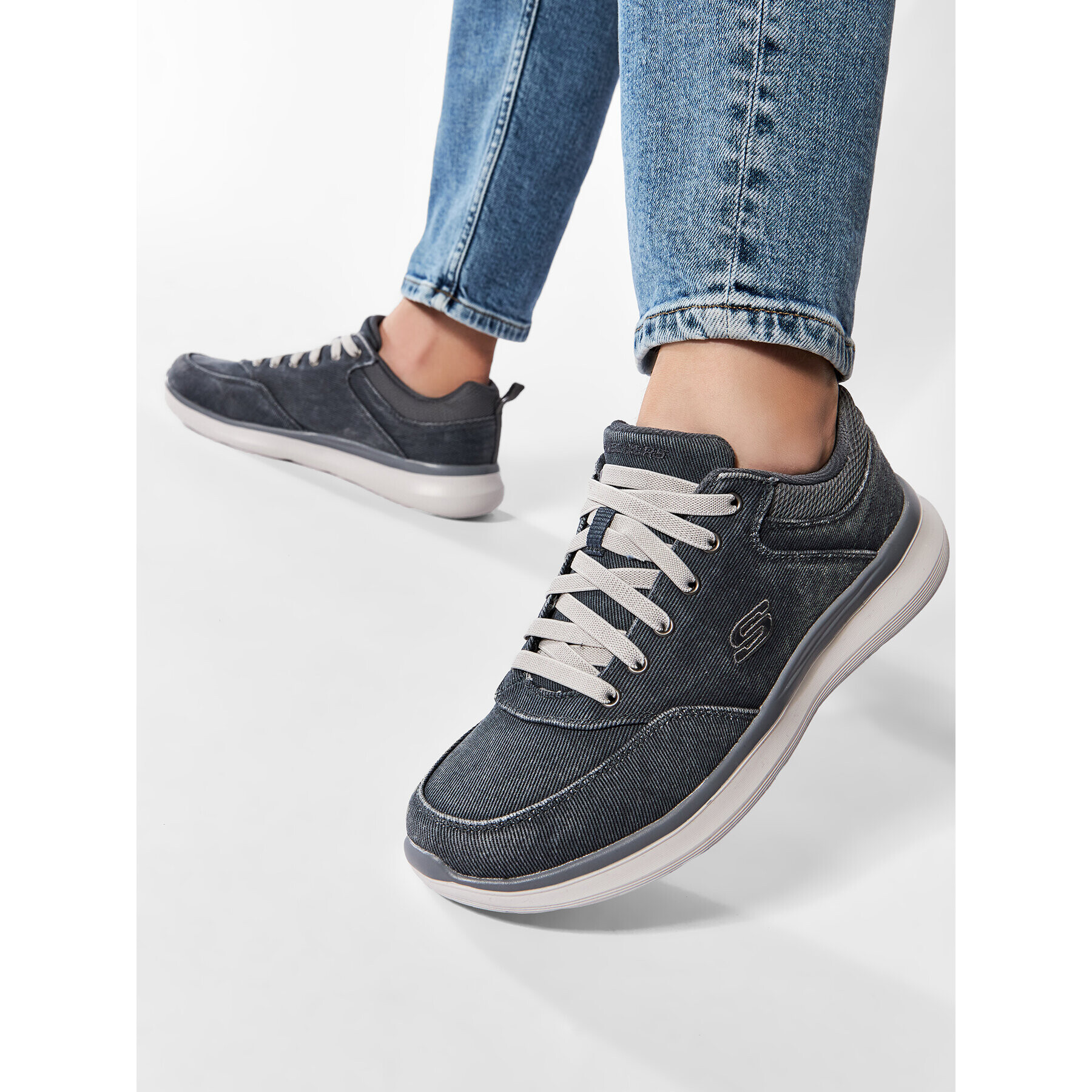 Skechers Сникърси Kemper 210024/BLU Сив - Pepit.bg