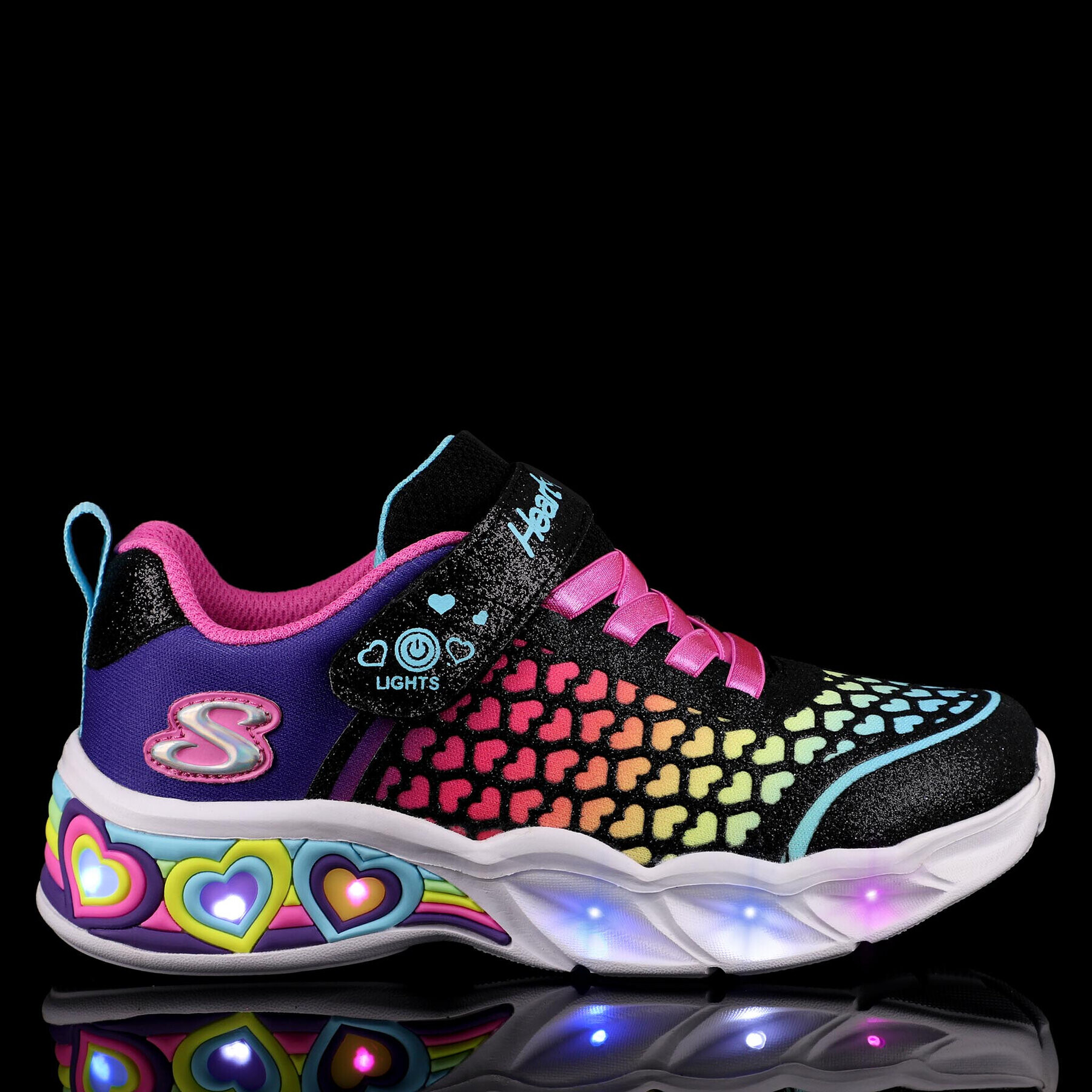 Skechers Сникърси Lovely Colors 302312L/BKMT Черен - Pepit.bg