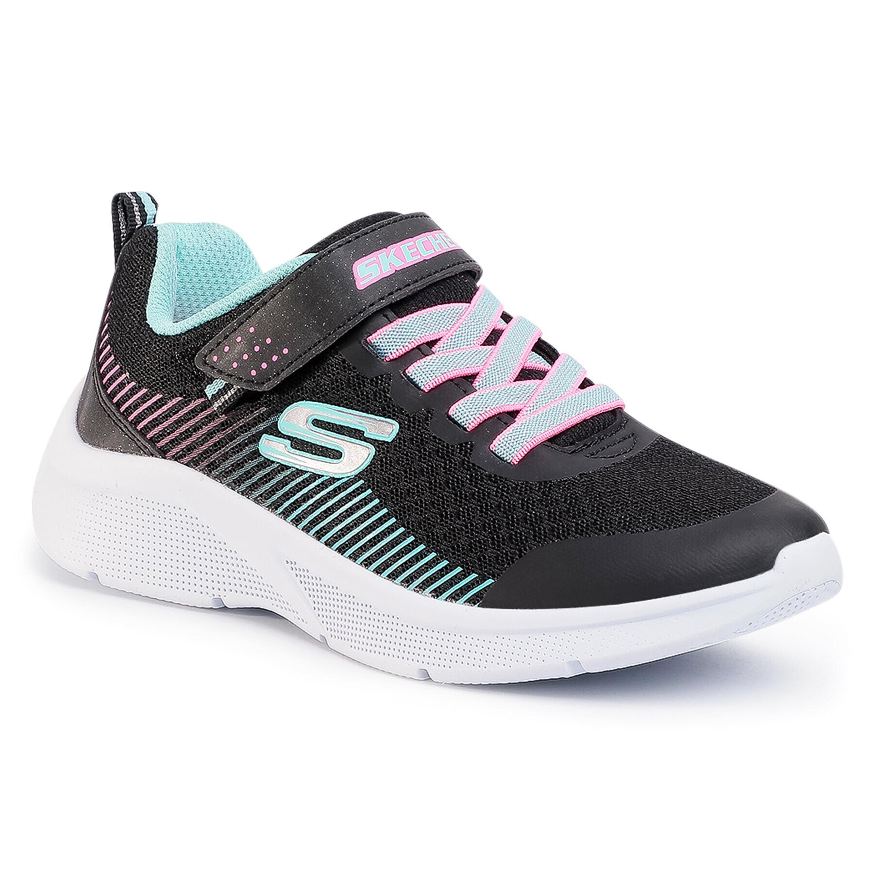 Skechers Сникърси Microspec 302016L/BKAQ Черен - Pepit.bg