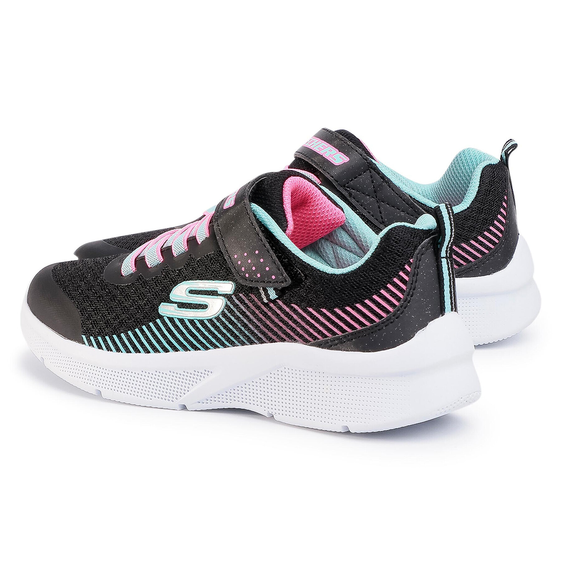 Skechers Сникърси Microspec 302016L/BKAQ Черен - Pepit.bg