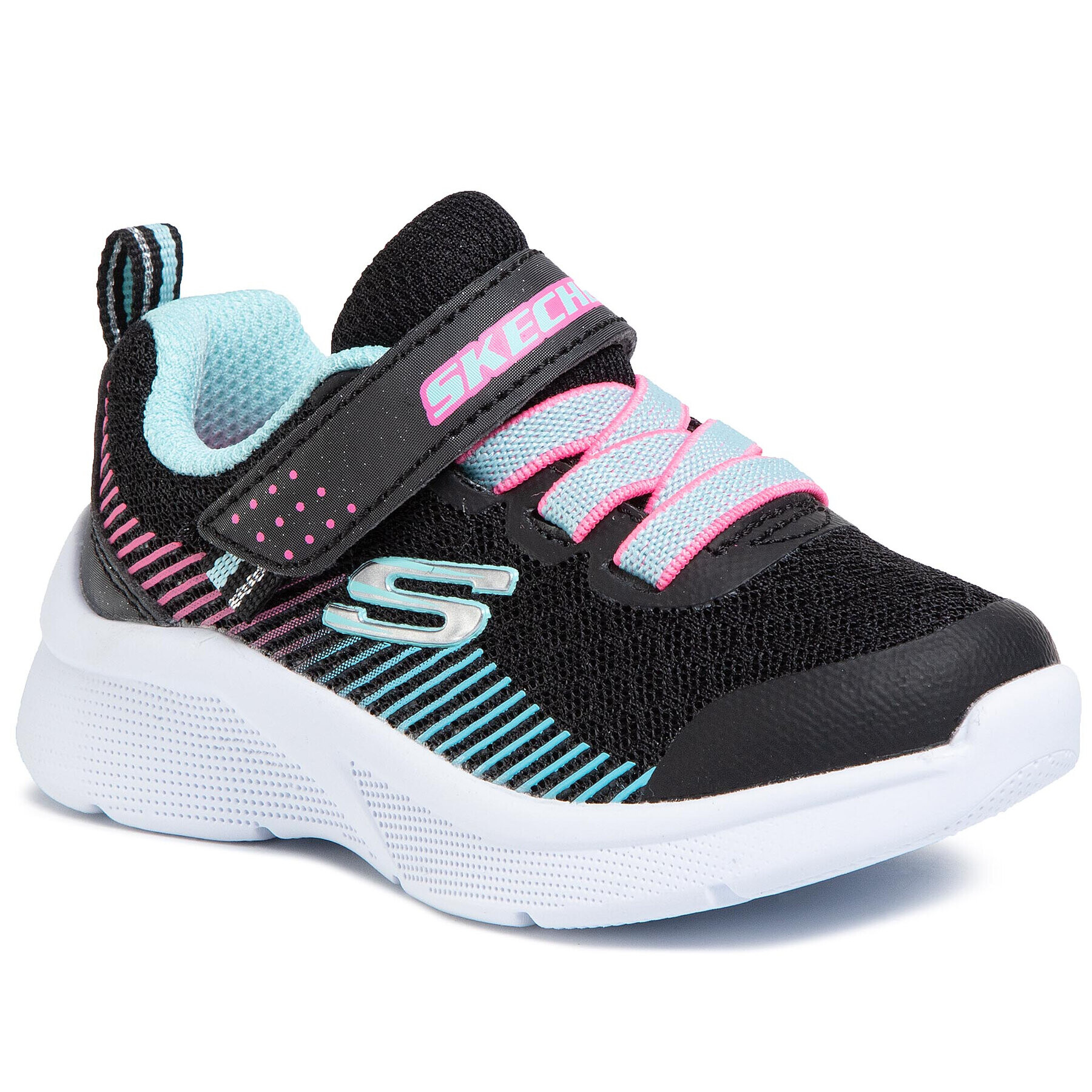 Skechers Сникърси Microspec 302016N/BKAQ Черен - Pepit.bg