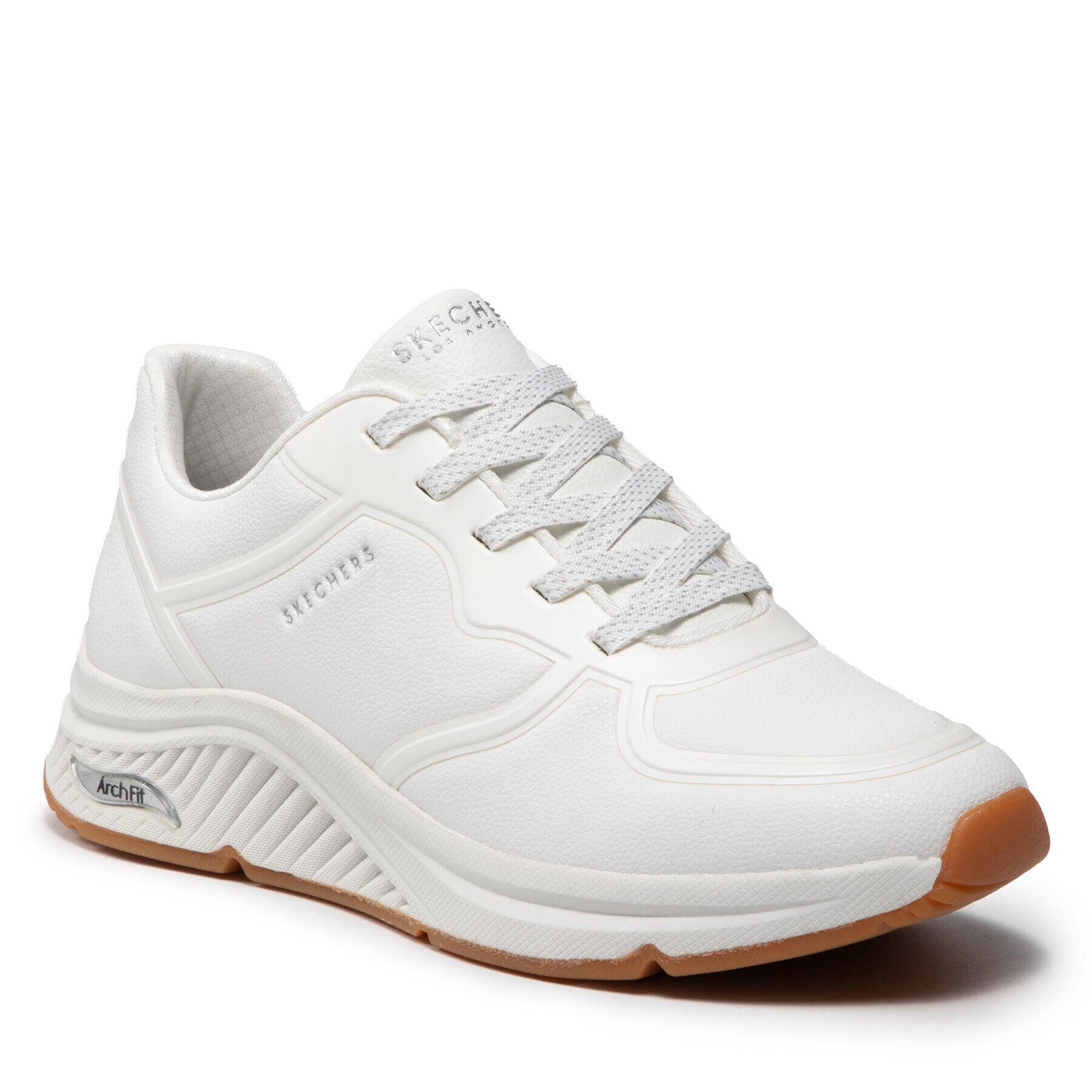 Skechers Сникърси Mile Makers 155570/WHT Бял - Pepit.bg
