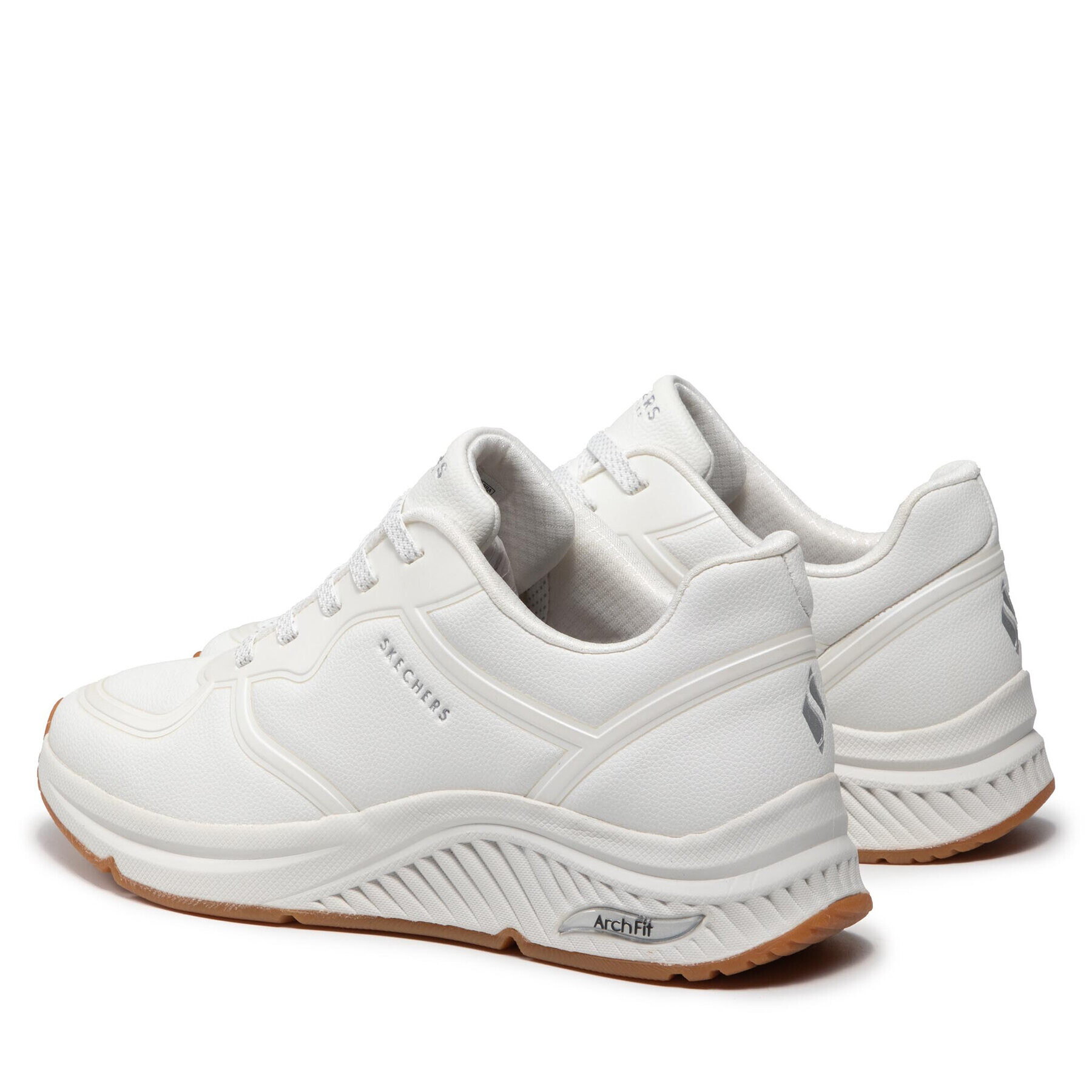 Skechers Сникърси Mile Makers 155570/WHT Бял - Pepit.bg