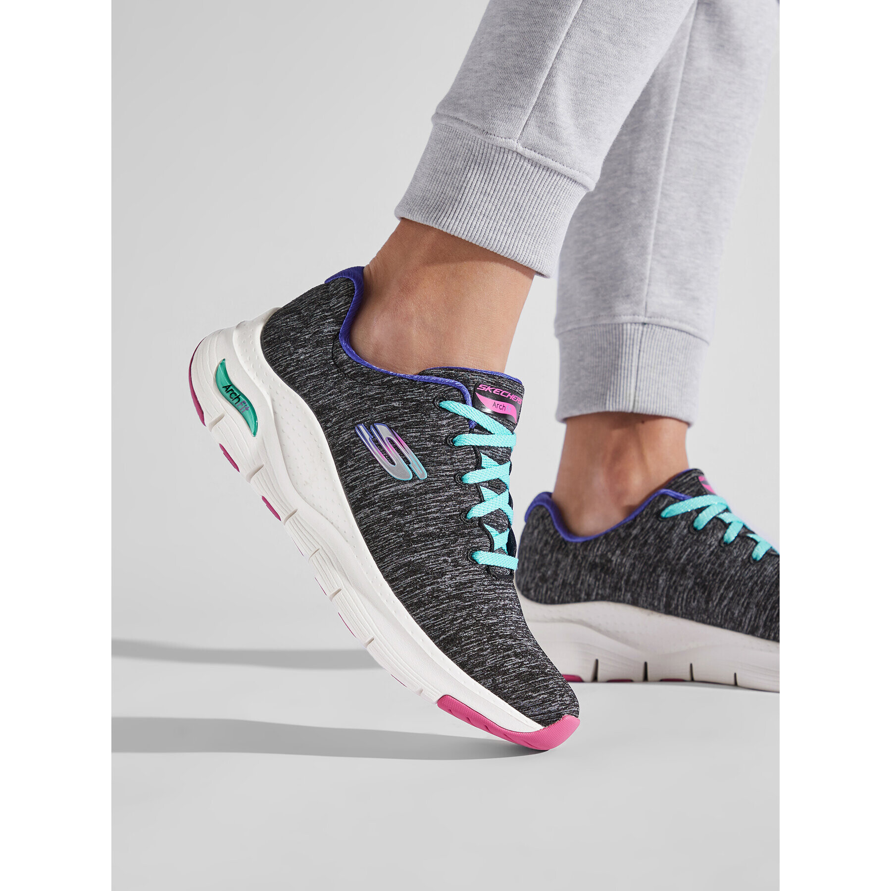Skechers Сникърси Pillow Walker 149165/BKMT Сив - Pepit.bg