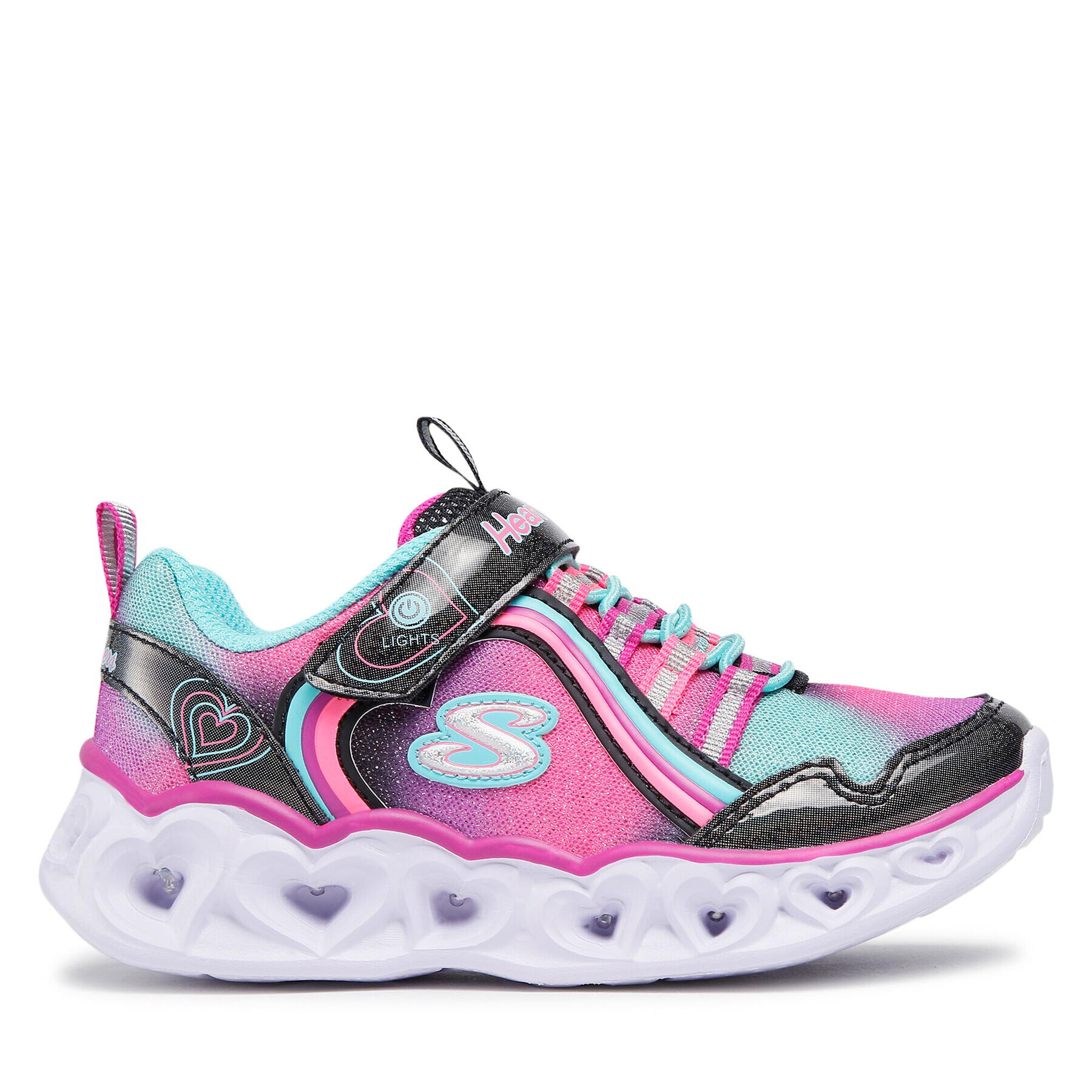 Skechers Сникърси Rainbow Lux-Heart Lights 302308L/BKMT Розов - Pepit.bg