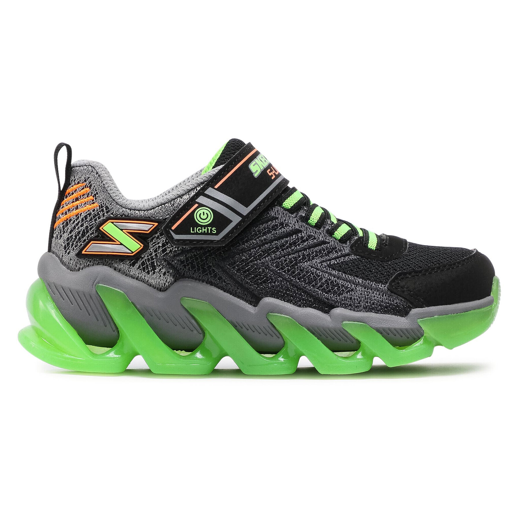 Skechers Сникърси S Lights 400130L/BKLM Черен - Pepit.bg