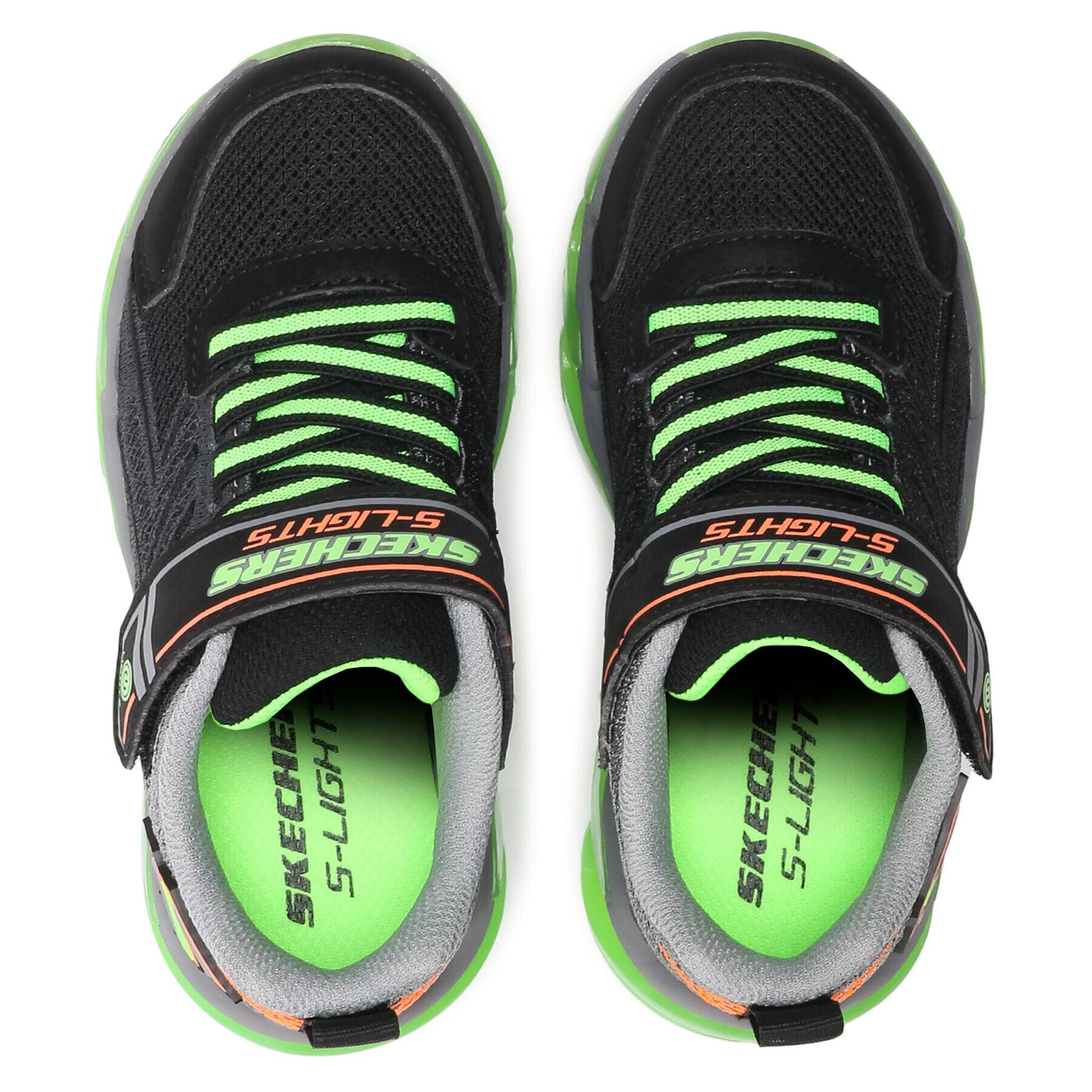 Skechers Сникърси S Lights 400130L/BKLM Черен - Pepit.bg