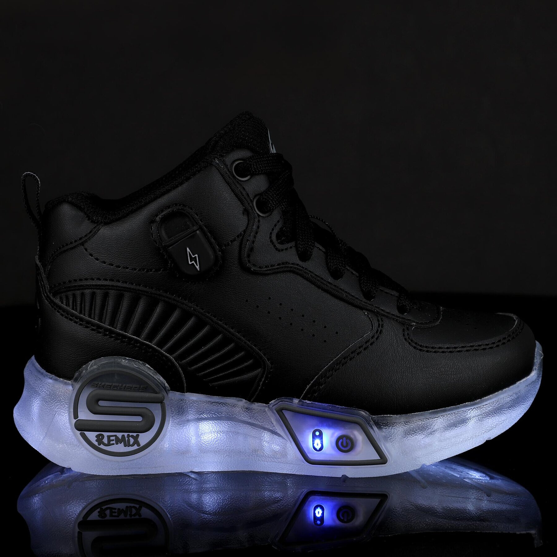 Skechers Сникърси S-Lights Remix 400620L/BLK Черен - Pepit.bg
