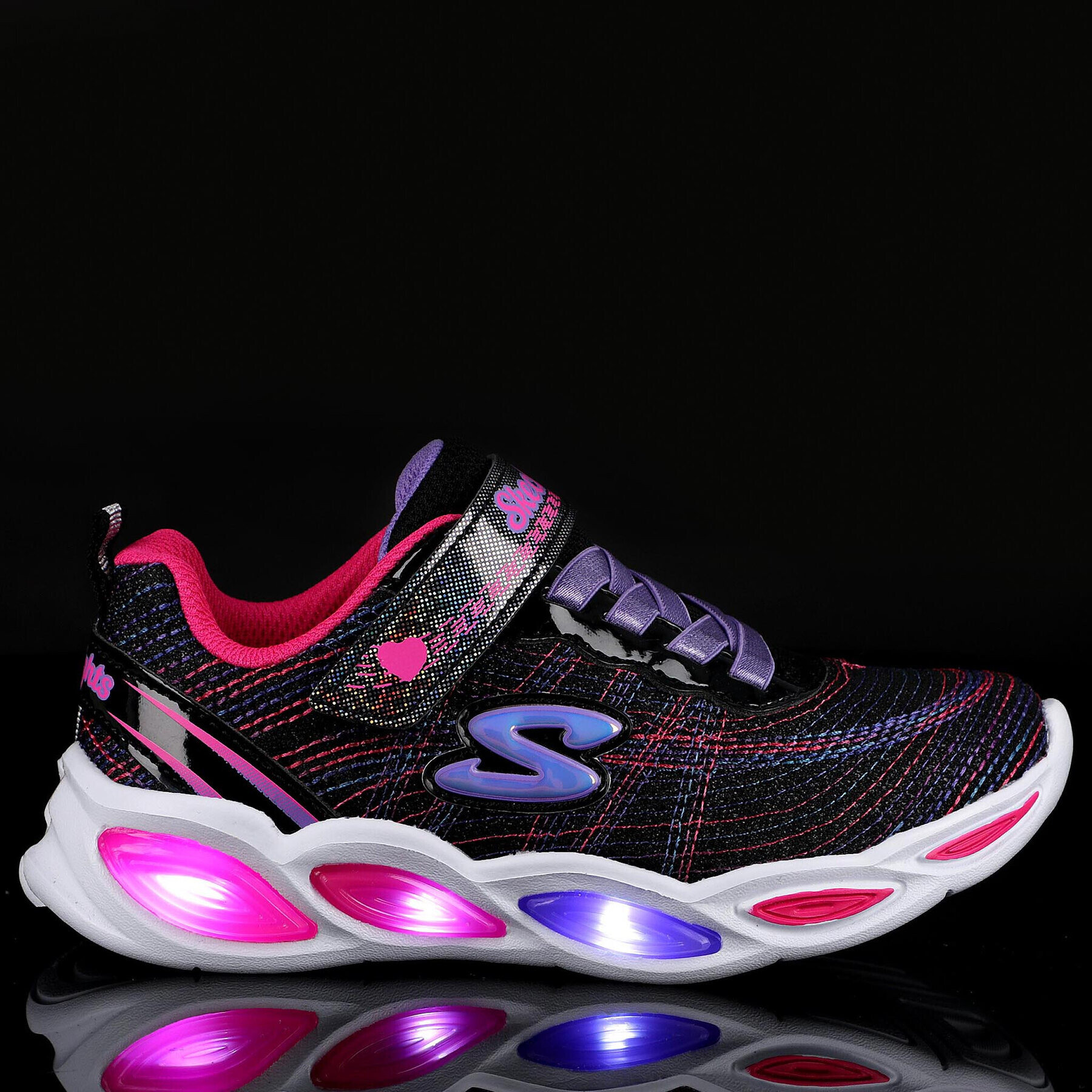 Skechers Сникърси Sparkle Glow 20300L/BKMT Черен - Pepit.bg