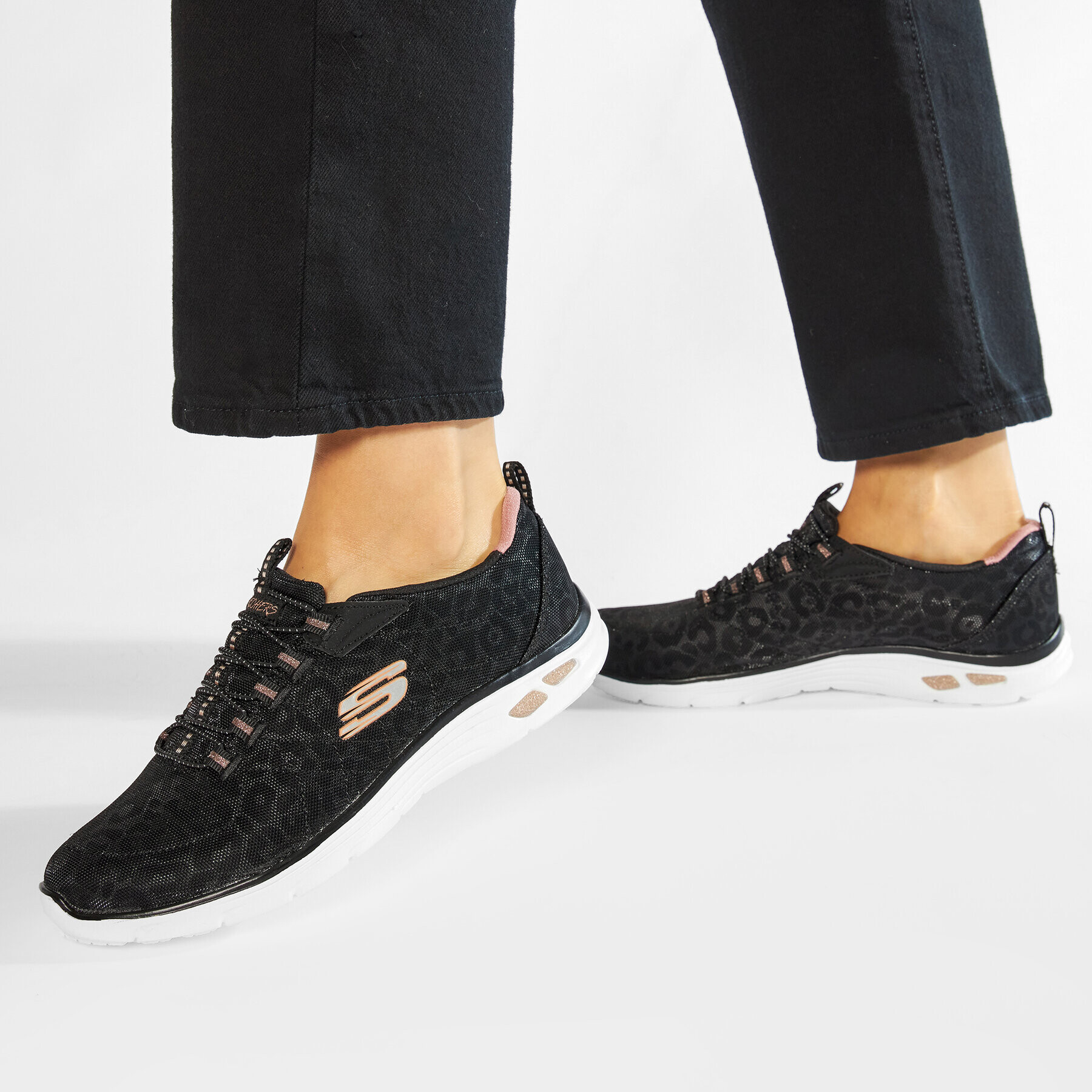 Skechers Сникърси Spotted 12825/BKRG Черен - Pepit.bg