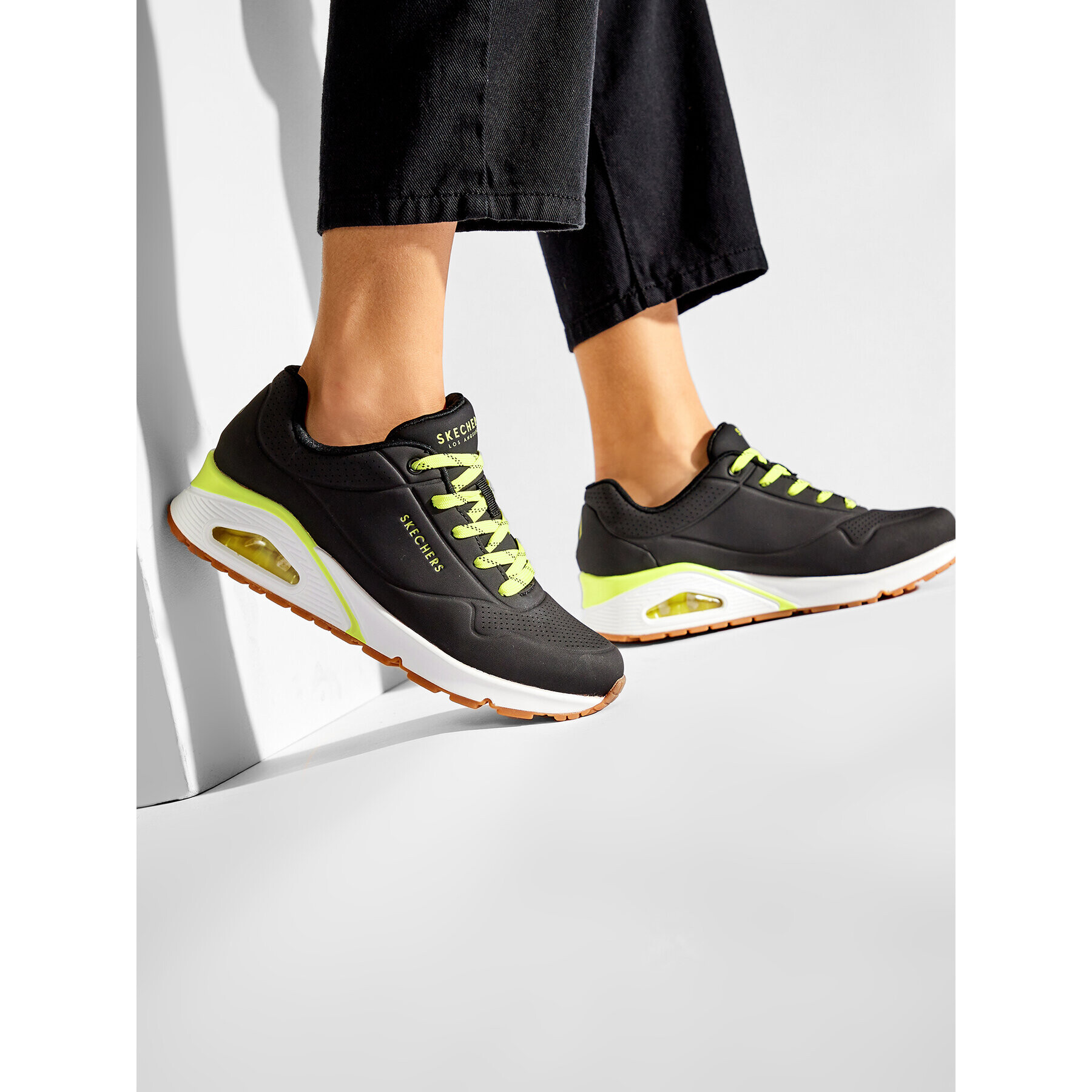 Skechers Сникърси Uno 155172/BKLM Черен - Pepit.bg