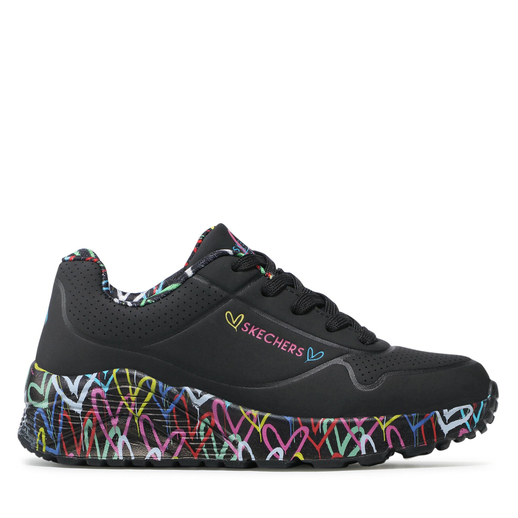 Skechers Сникърси Uno Lite Lovely Luv 314976L/BKMT Черен - Pepit.bg