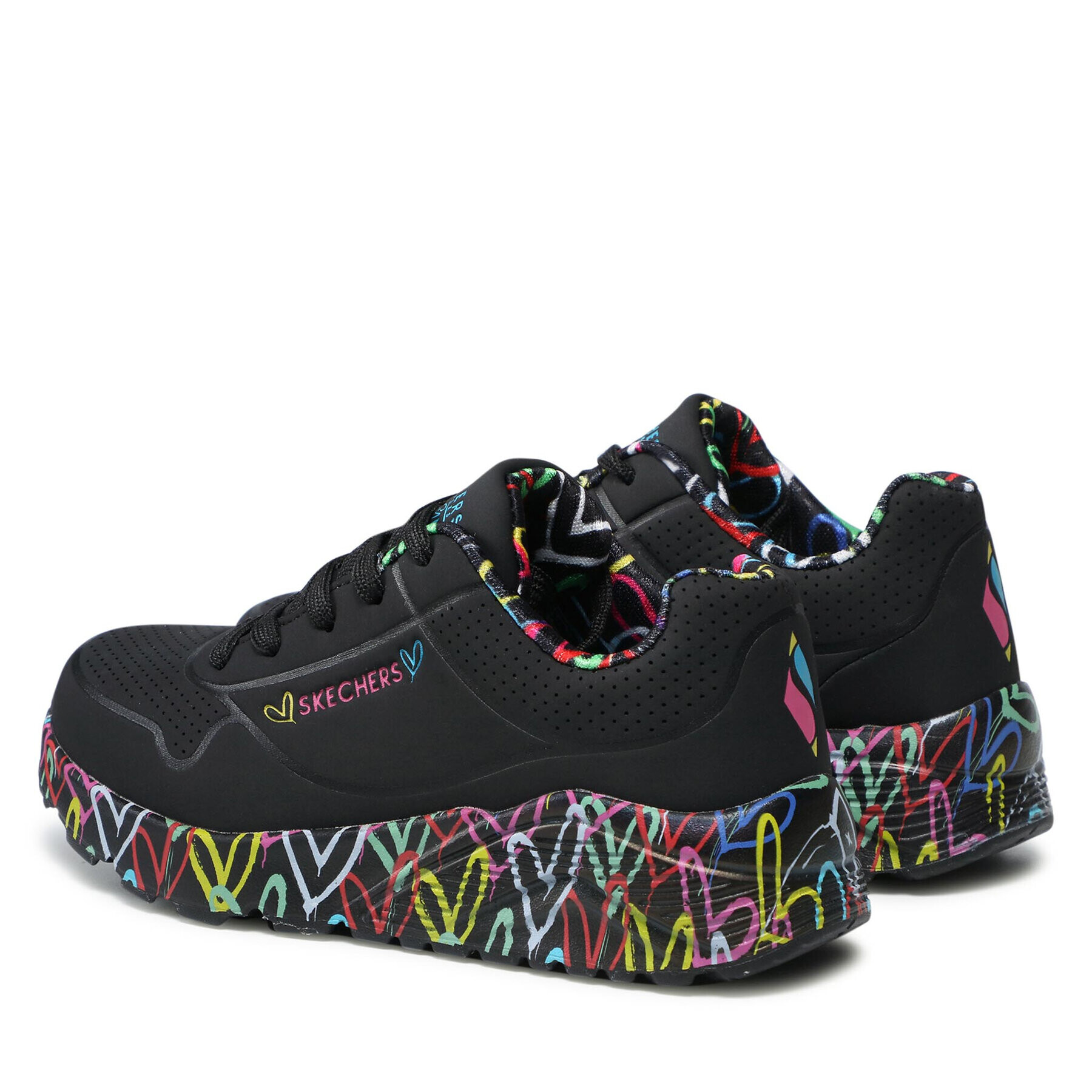 Skechers Сникърси Uno Lite Lovely Luv 314976L/BKMT Черен - Pepit.bg