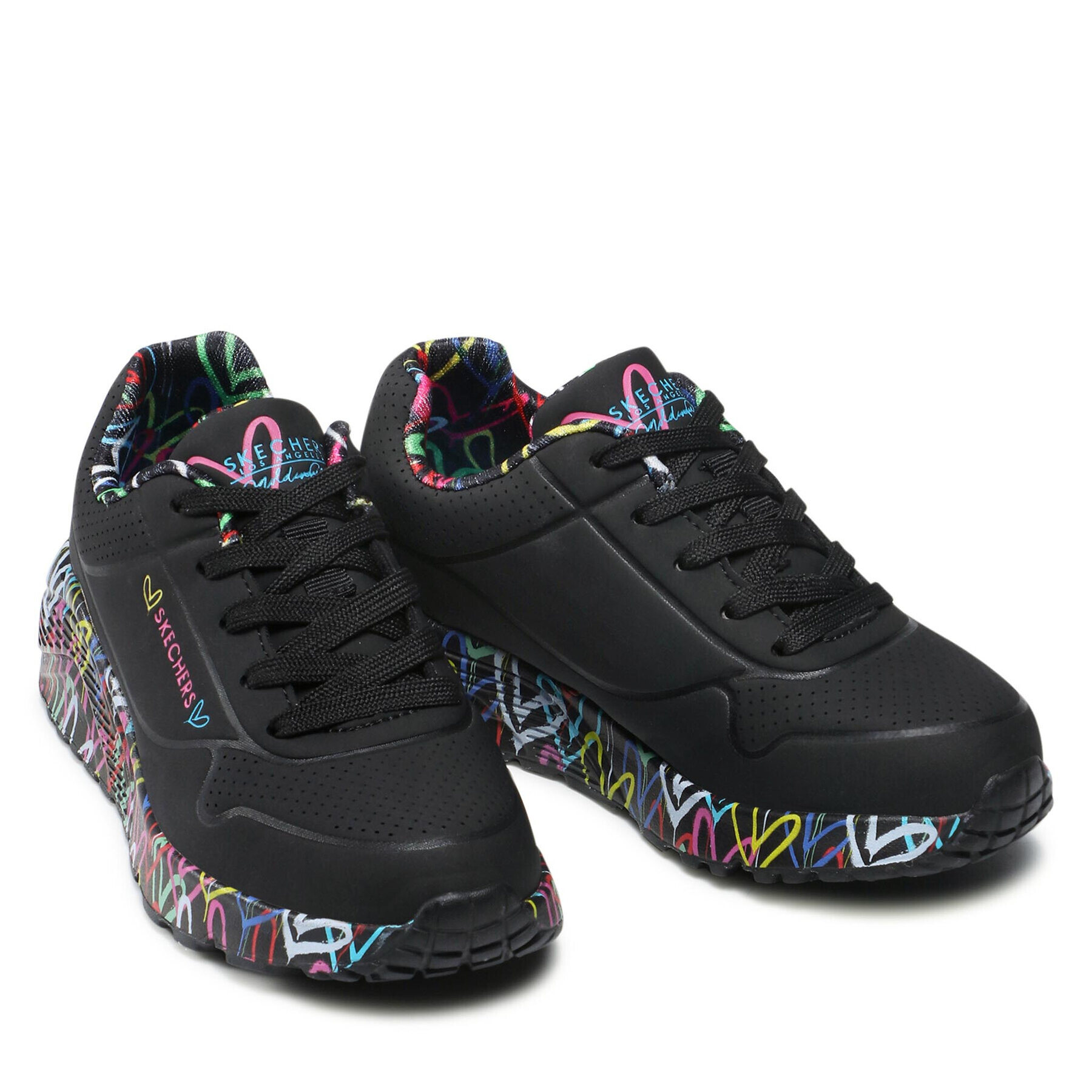 Skechers Сникърси Uno Lite Lovely Luv 314976L/BKMT Черен - Pepit.bg