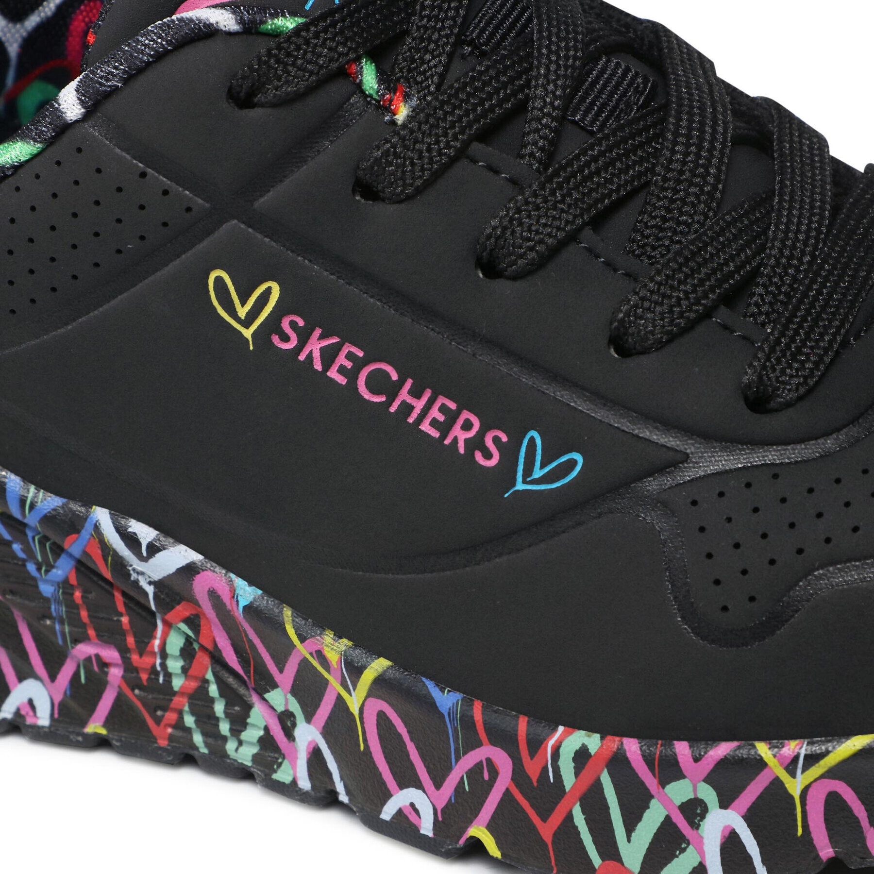 Skechers Сникърси Uno Lite Lovely Luv 314976L/BKMT Черен - Pepit.bg