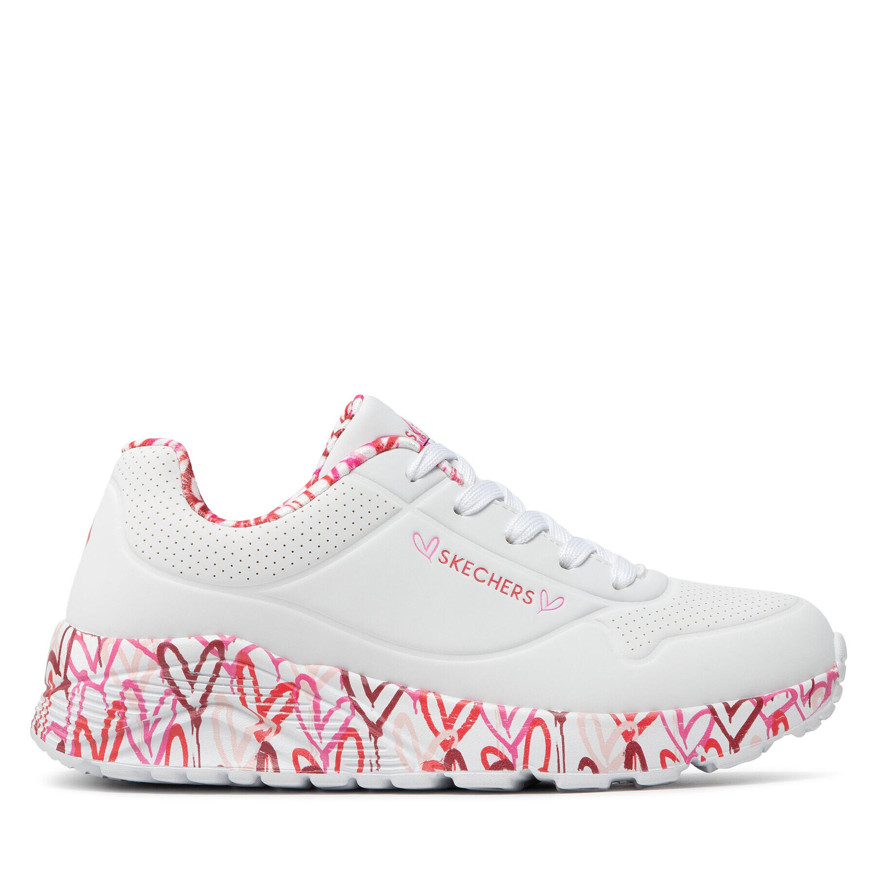 Skechers Сникърси Uno Lite Lovely Luv 314976L/WRPK Бял - Pepit.bg