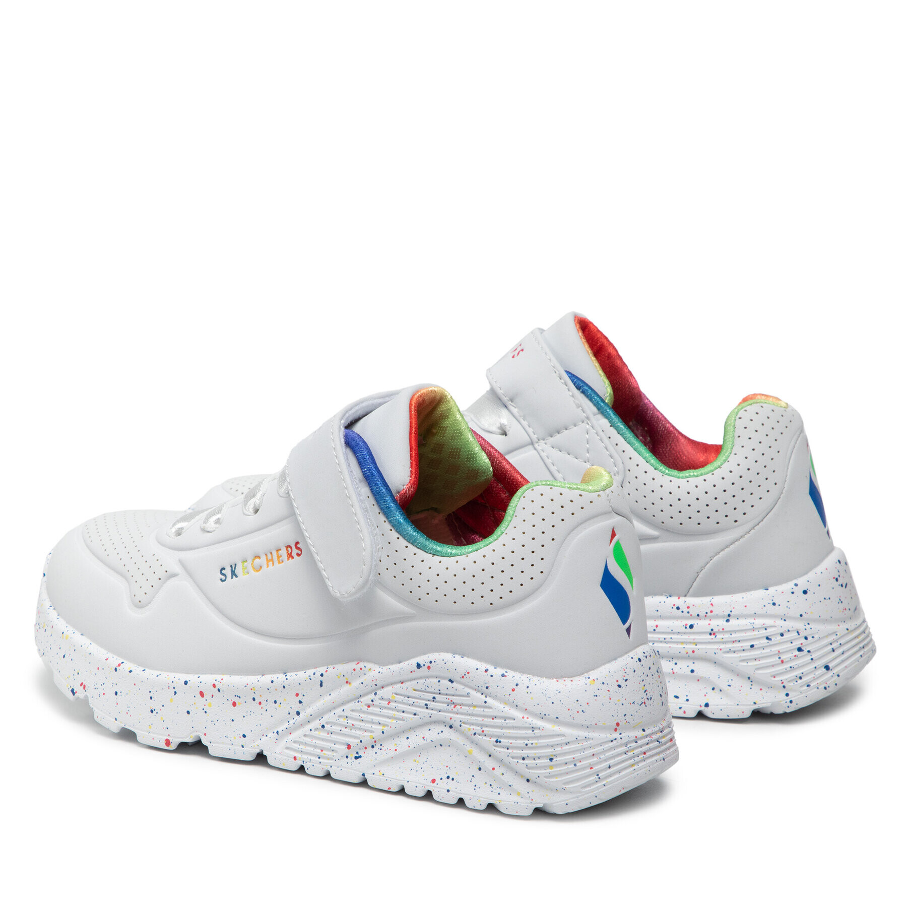 Skechers Сникърси Uno Lite Rainbow Specks 310457L/WMLT Бял - Pepit.bg