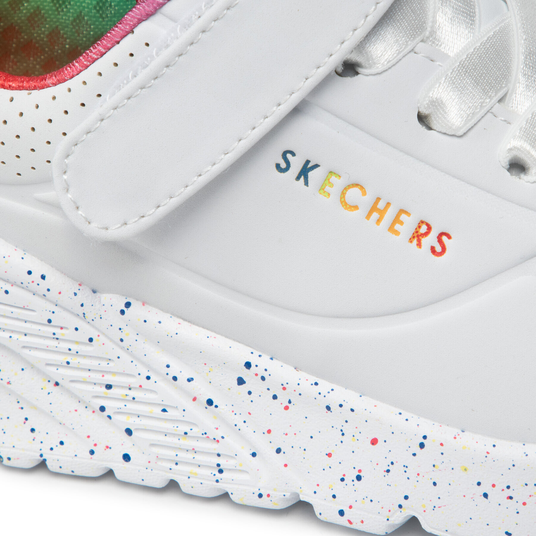 Skechers Сникърси Uno Lite Rainbow Specks 310457L/WMLT Бял - Pepit.bg