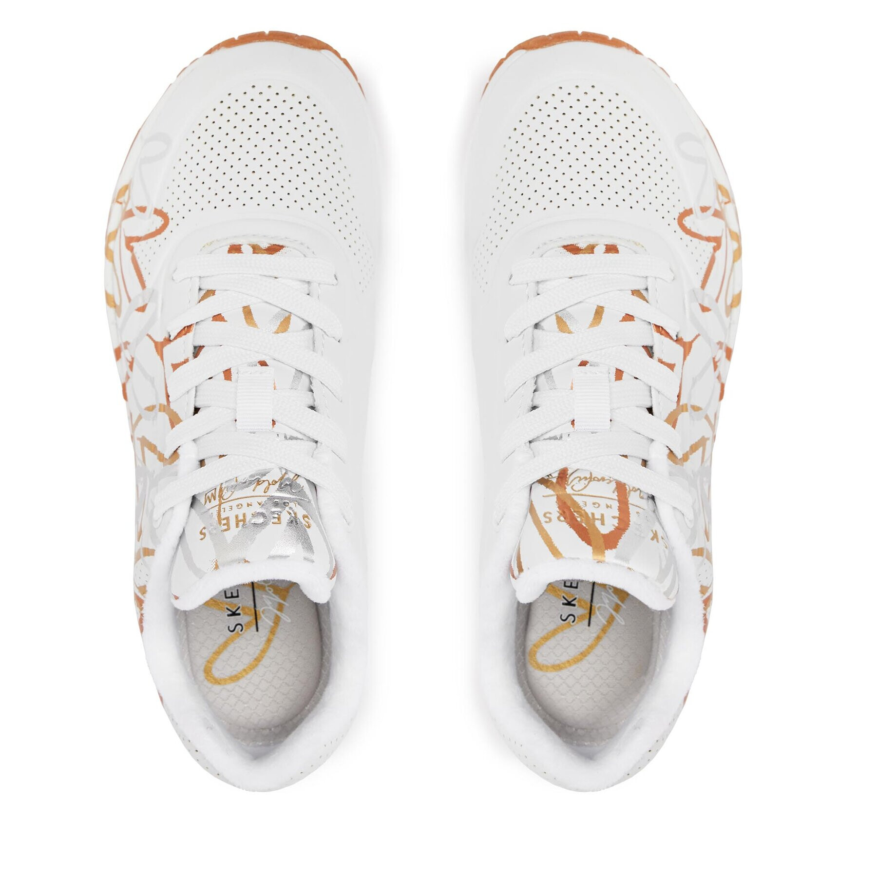 Skechers Сникърси Uno Metallic Love 155523/WTGD Бял - Pepit.bg