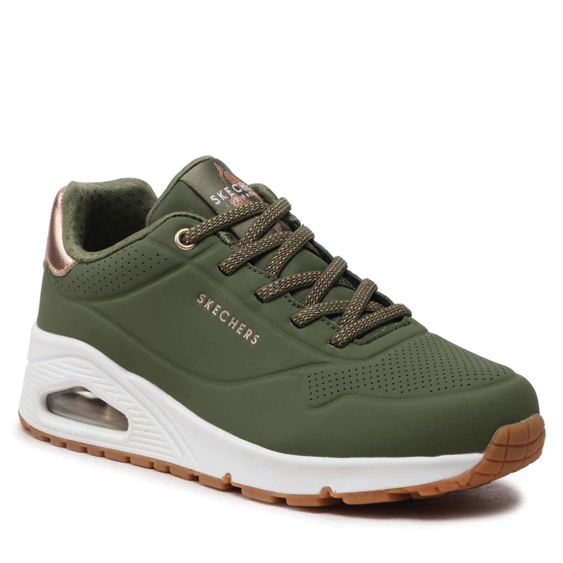 Skechers Сникърси Uno Shimmer Away 155196/OLV Каки - Pepit.bg
