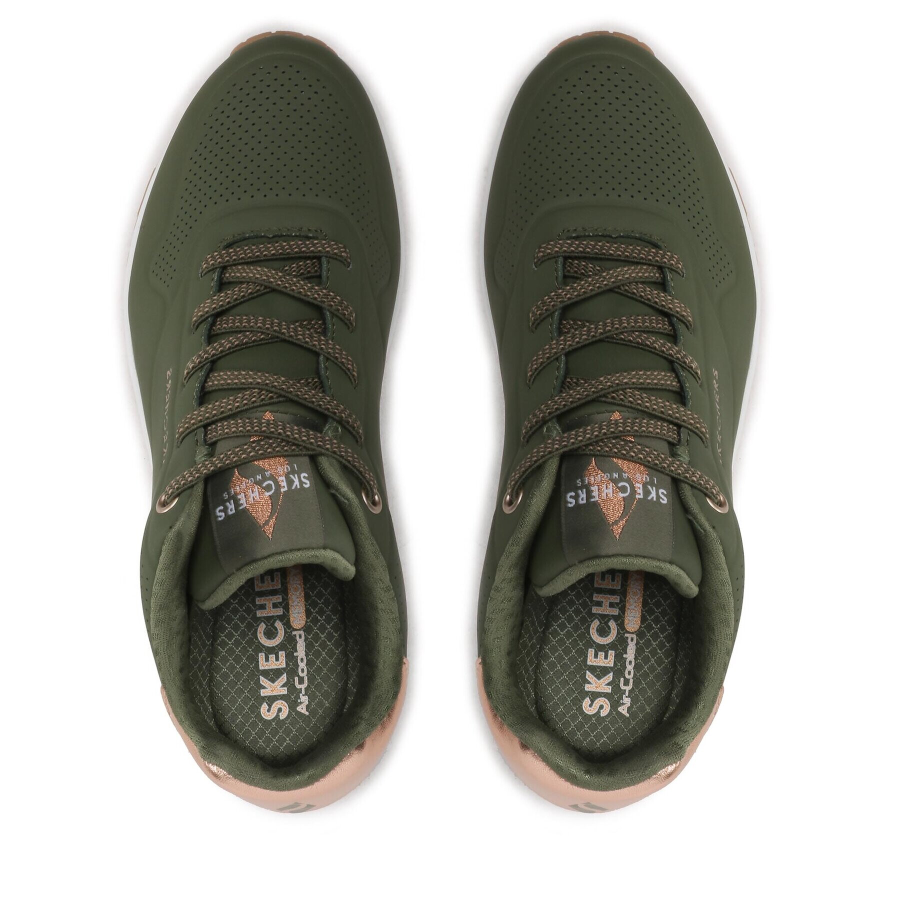 Skechers Сникърси Uno Shimmer Away 155196/OLV Каки - Pepit.bg