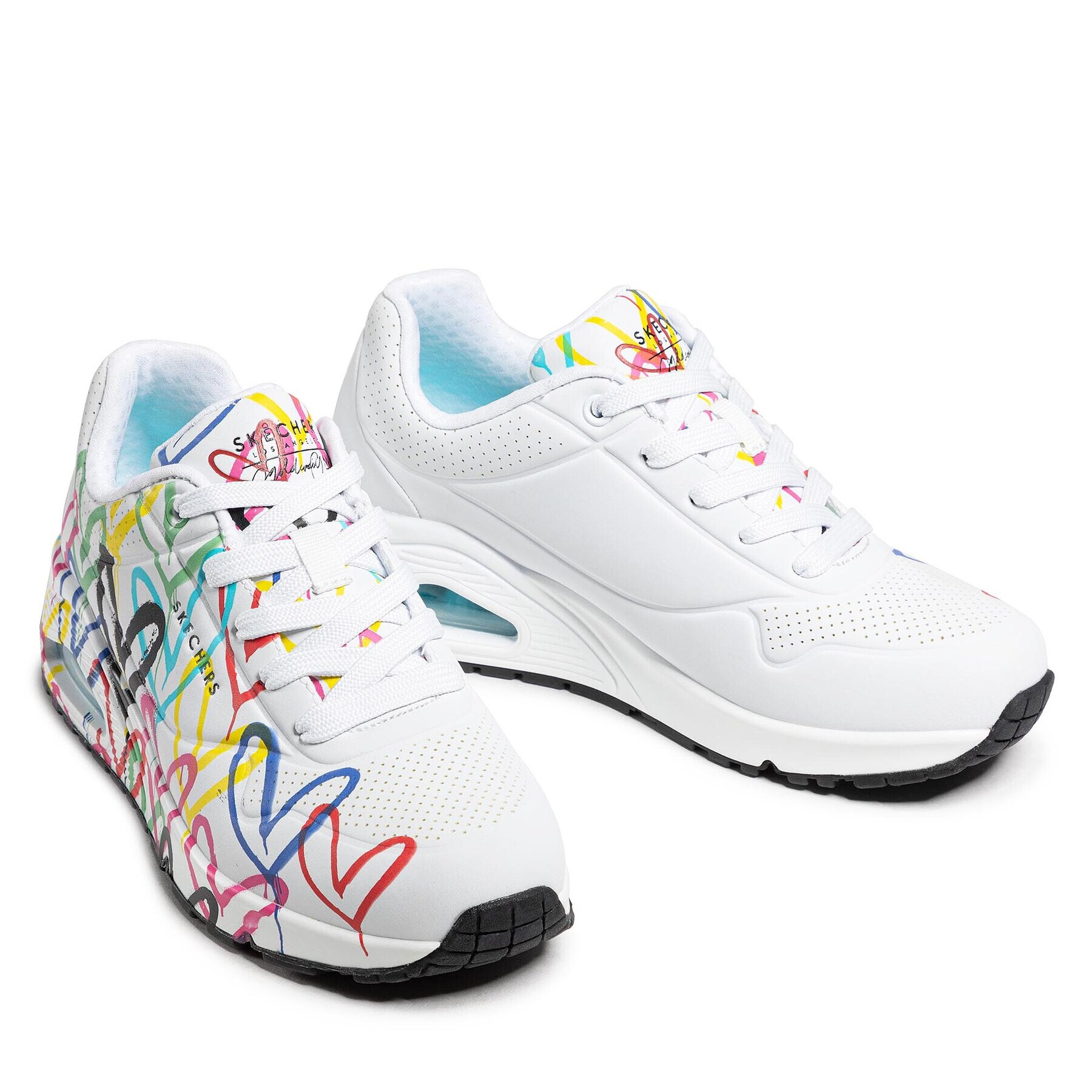 Skechers Сникърси Uno Spread The Love 55507/WMLT Бял - Pepit.bg