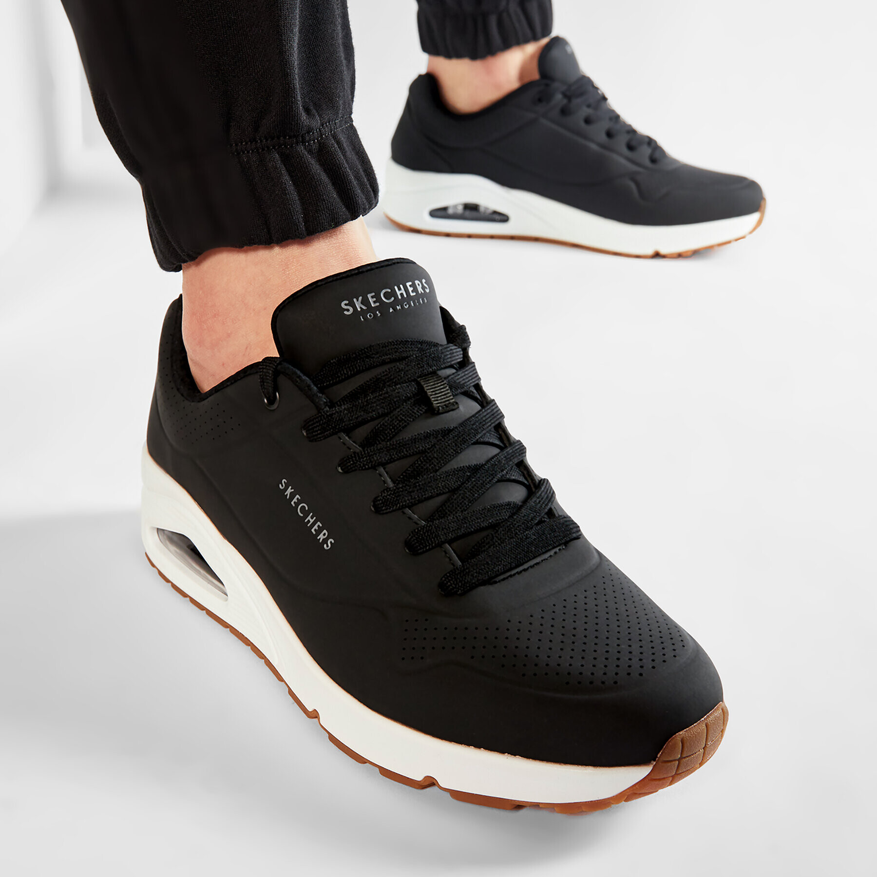 Skechers Сникърси Uno Stand On Air 52458/BLK Черен - Pepit.bg