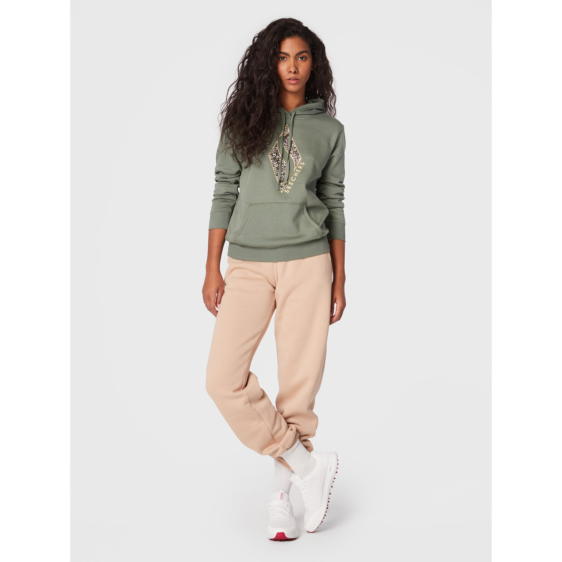Skechers Суитшърт Diamond Wild One WHD75 Зелен Regular Fit - Pepit.bg