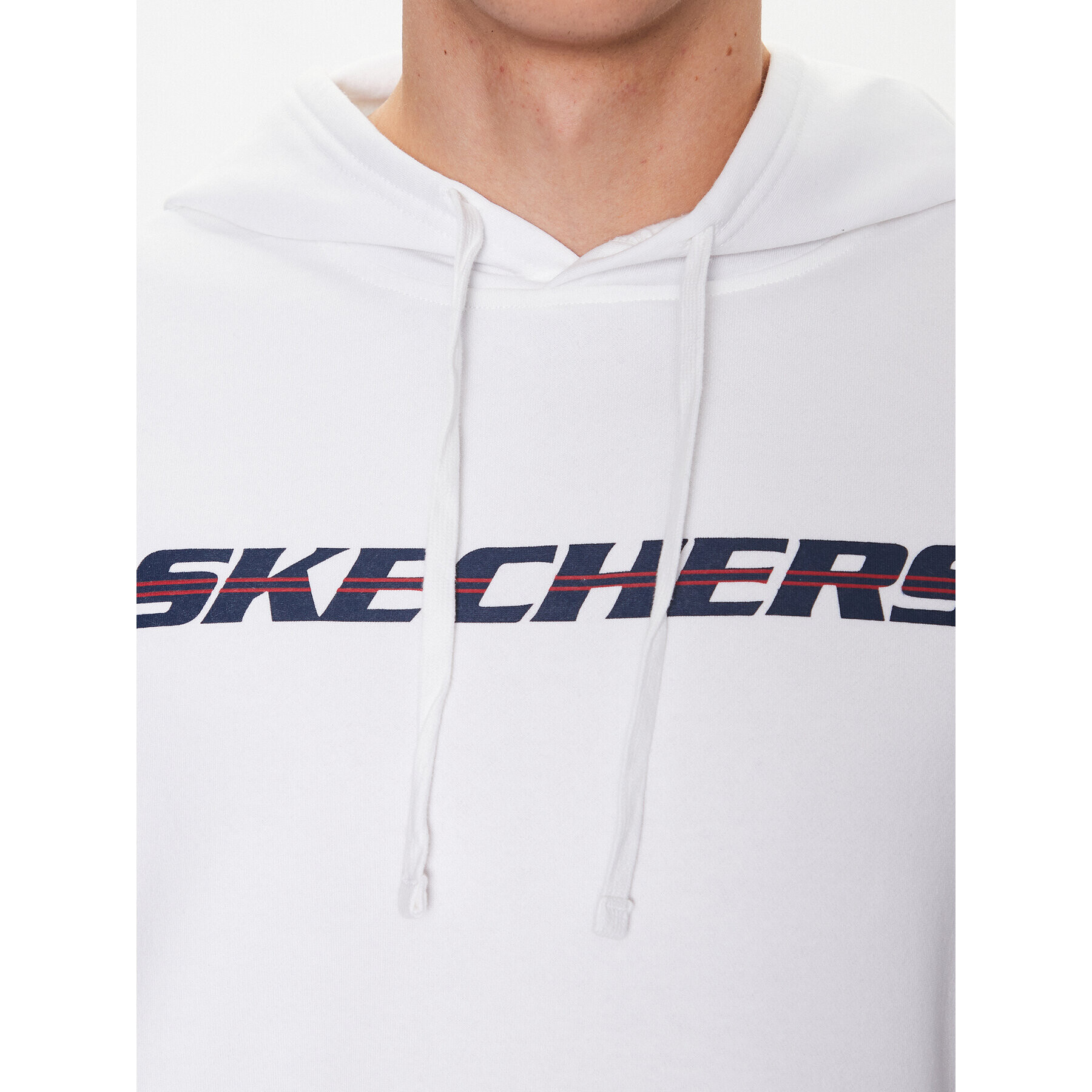 Skechers Суитшърт MHD81 Бял Regular Fit - Pepit.bg