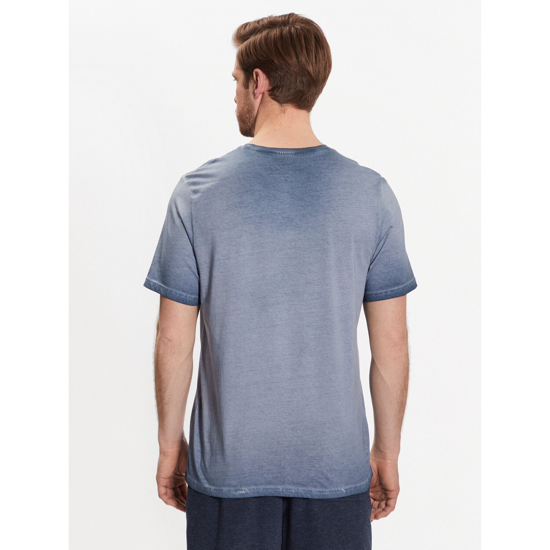 Skechers Тишърт Diamond Wash Heritage M02TS76 Син Regular Fit - Pepit.bg