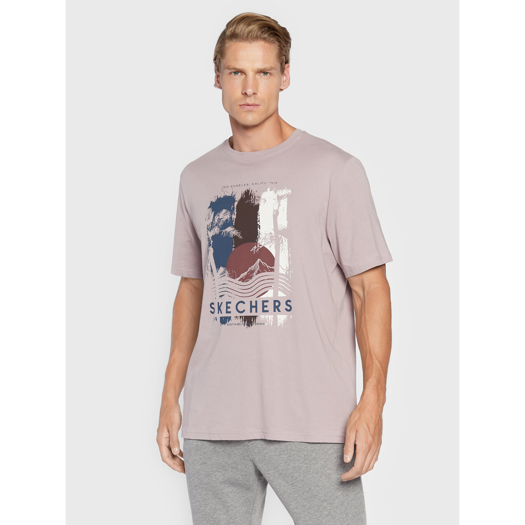 Skechers Тишърт Endeavour MTS338 Виолетов Regular Fit - Pepit.bg