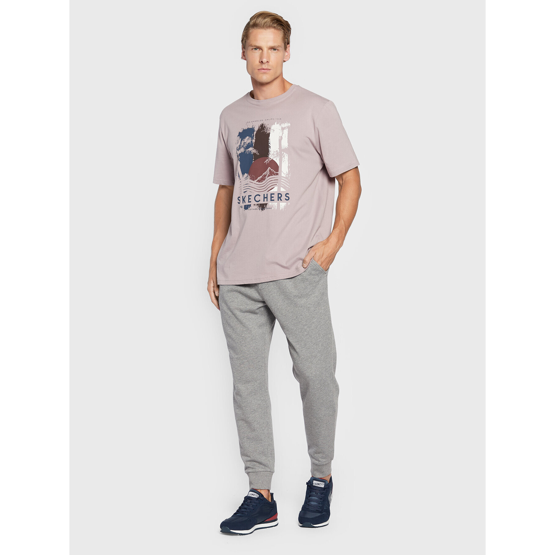Skechers Тишърт Endeavour MTS338 Виолетов Regular Fit - Pepit.bg