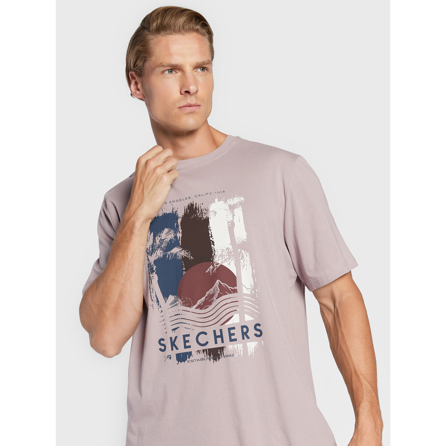Skechers Тишърт Endeavour MTS338 Виолетов Regular Fit - Pepit.bg