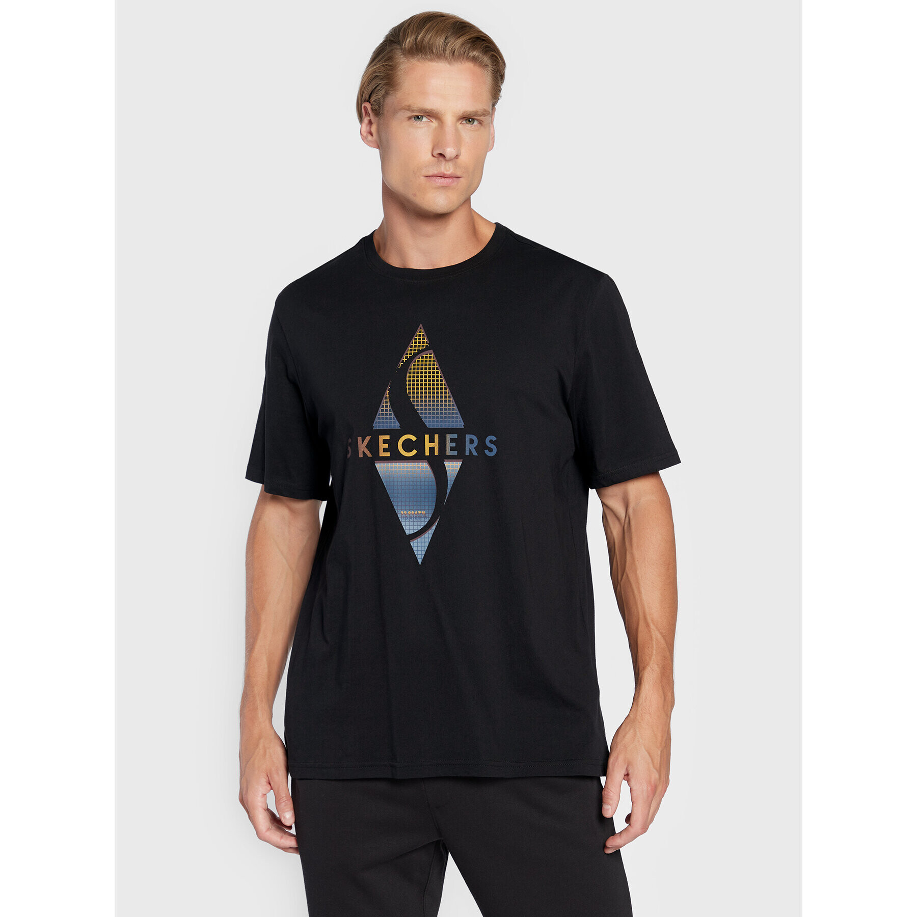 Skechers Тишърт Recharge MTS344 Черен Regular Fit - Pepit.bg