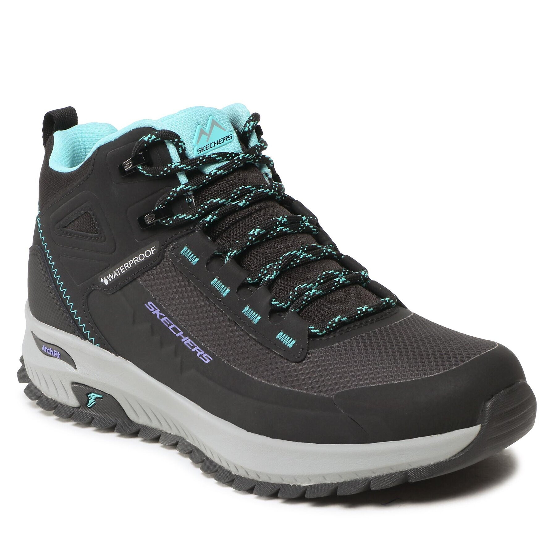 Skechers Туристически Elevation Gain 180086/BKBL Черен - Pepit.bg