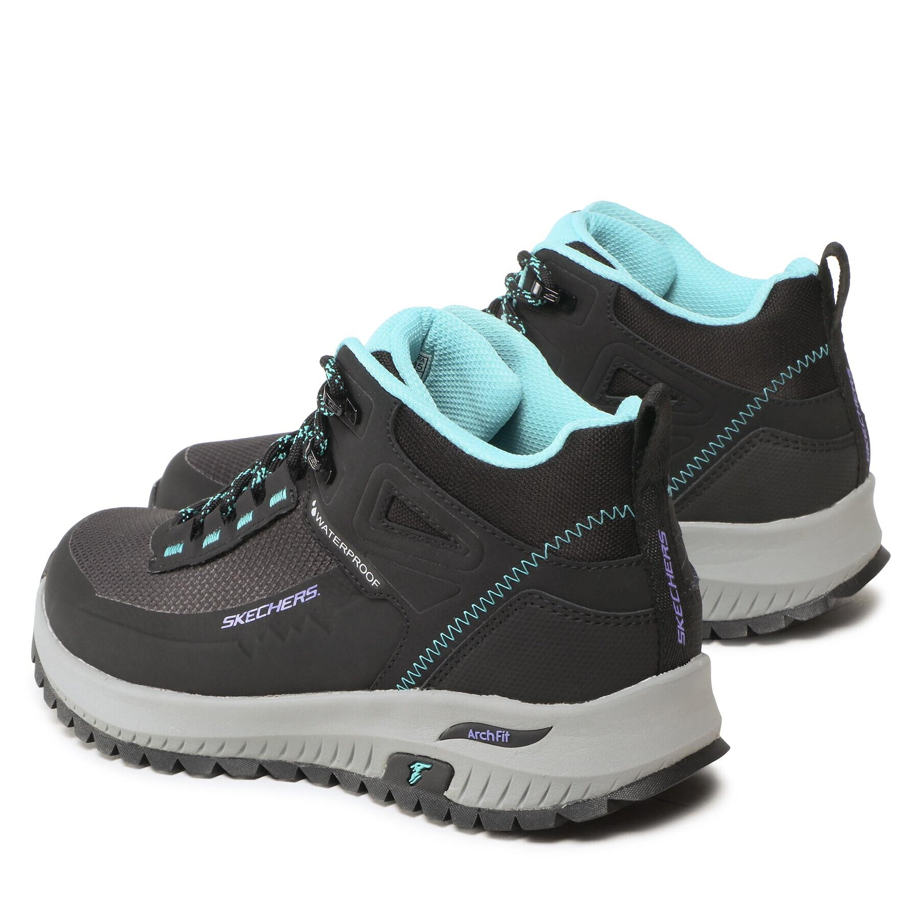 Skechers Туристически Elevation Gain 180086/BKBL Черен - Pepit.bg