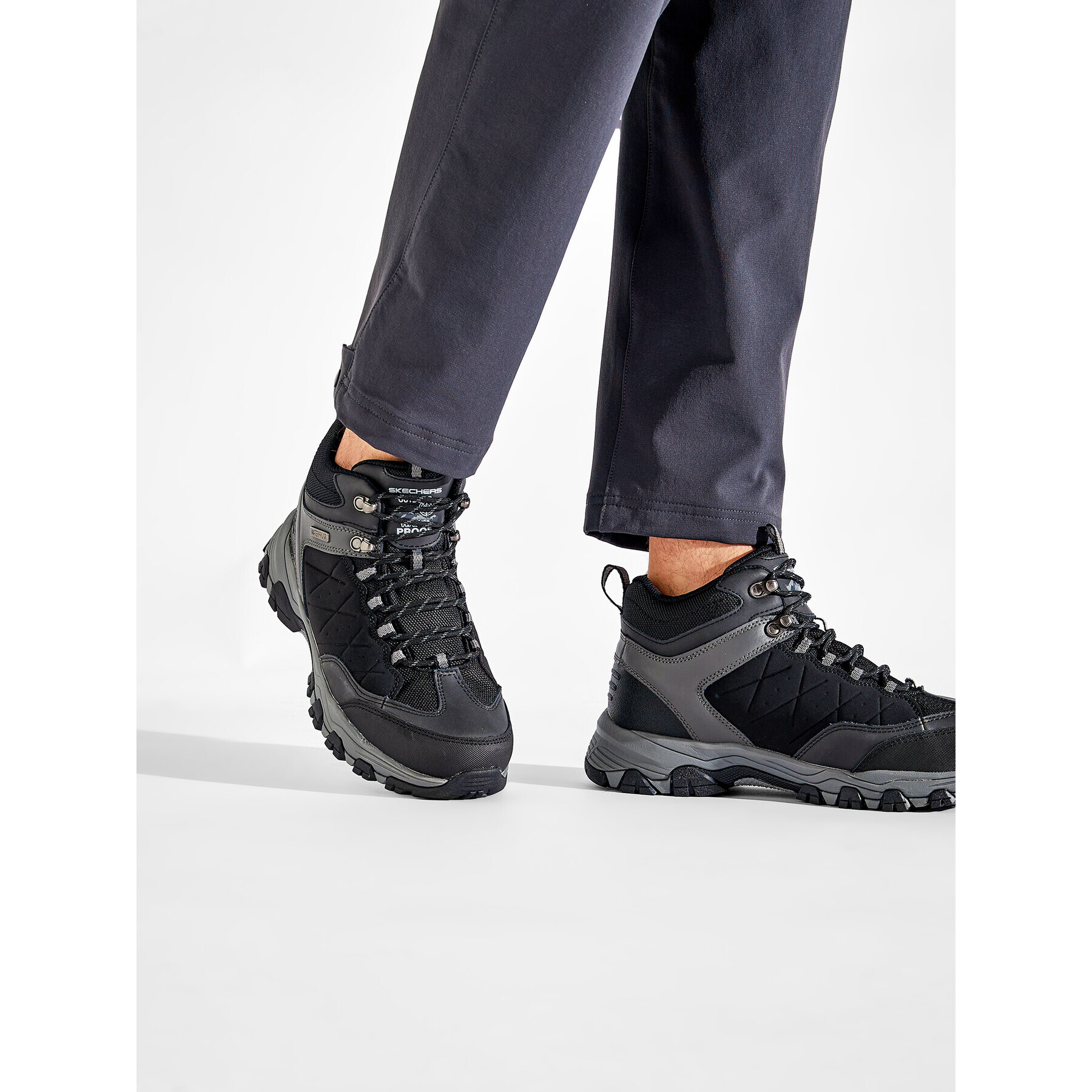 Skechers Туристически Telago 66283/BLK Черен - Pepit.bg