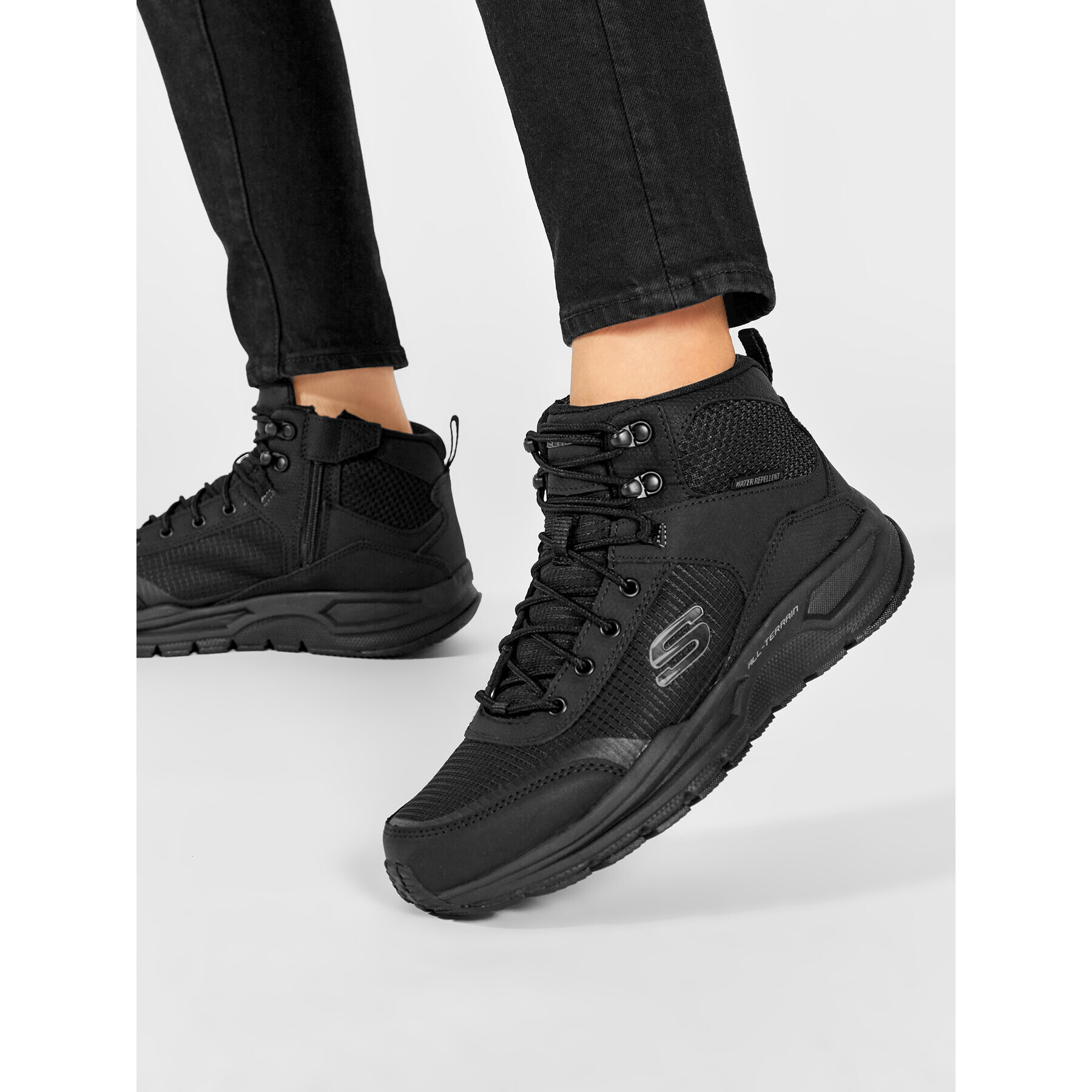 Skechers Туристически Woodrock 51705/BBK Черен - Pepit.bg