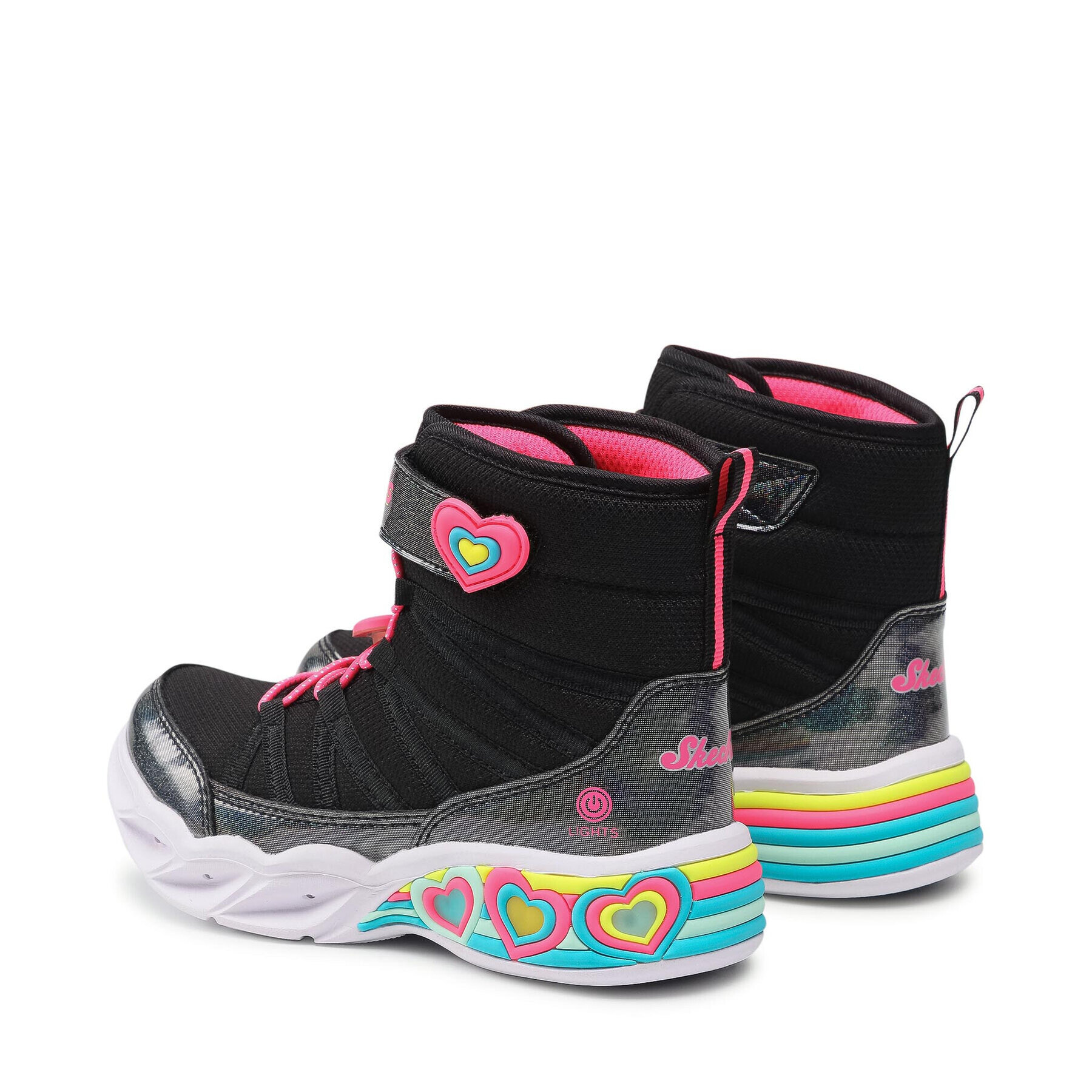 Skechers Зимни обувки Love to Shine 302661L/BKHP Черен - Pepit.bg