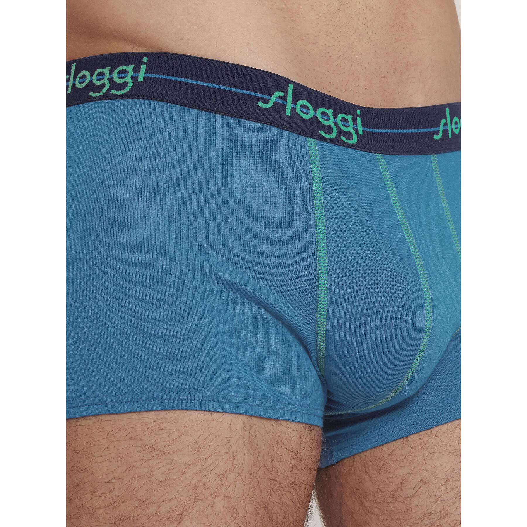 Sloggi Комплект 2 чифта боксерки Start 10206968 Син - Pepit.bg