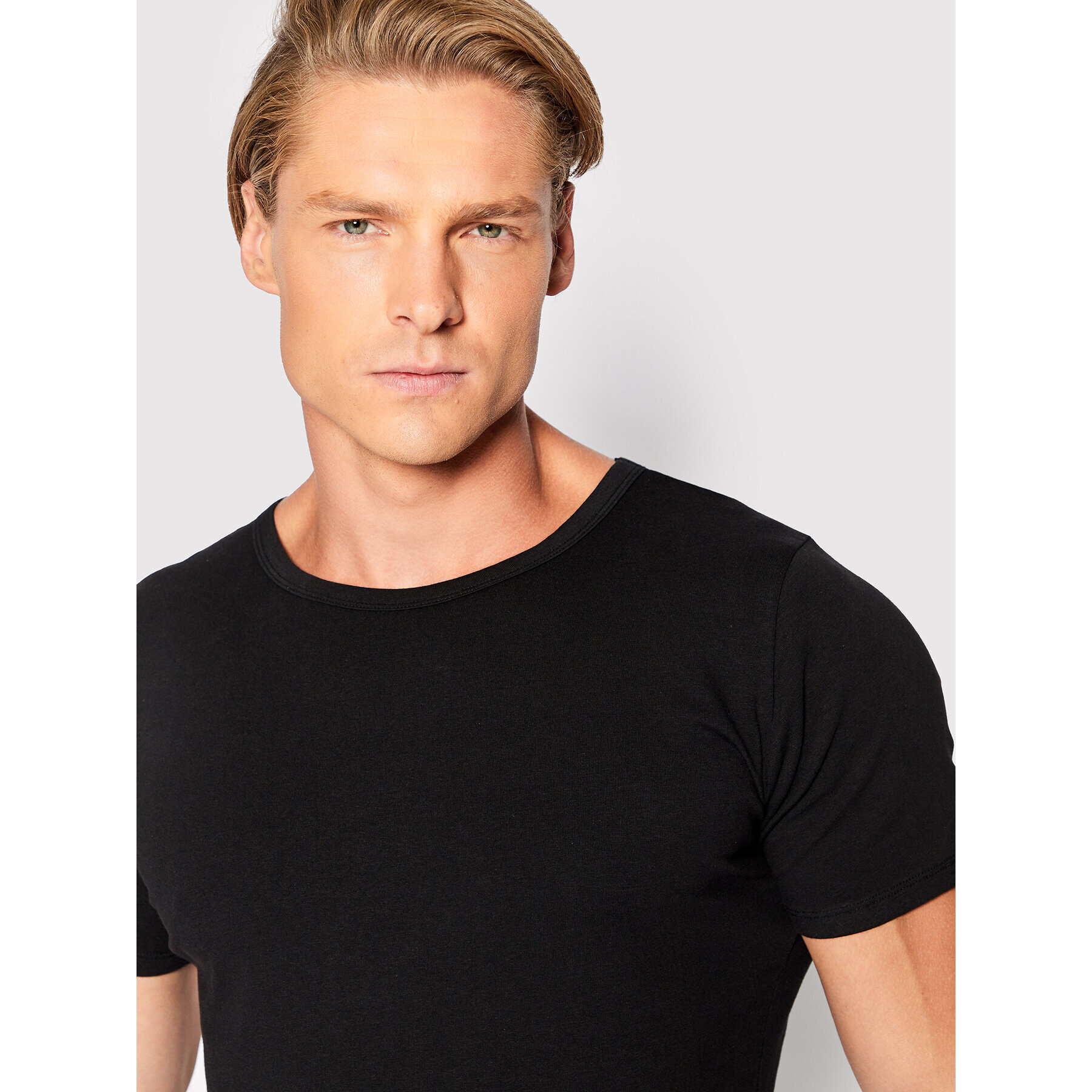 Sloggi Комплект 2 тишъртки 10206562 Черен Regular Fit - Pepit.bg