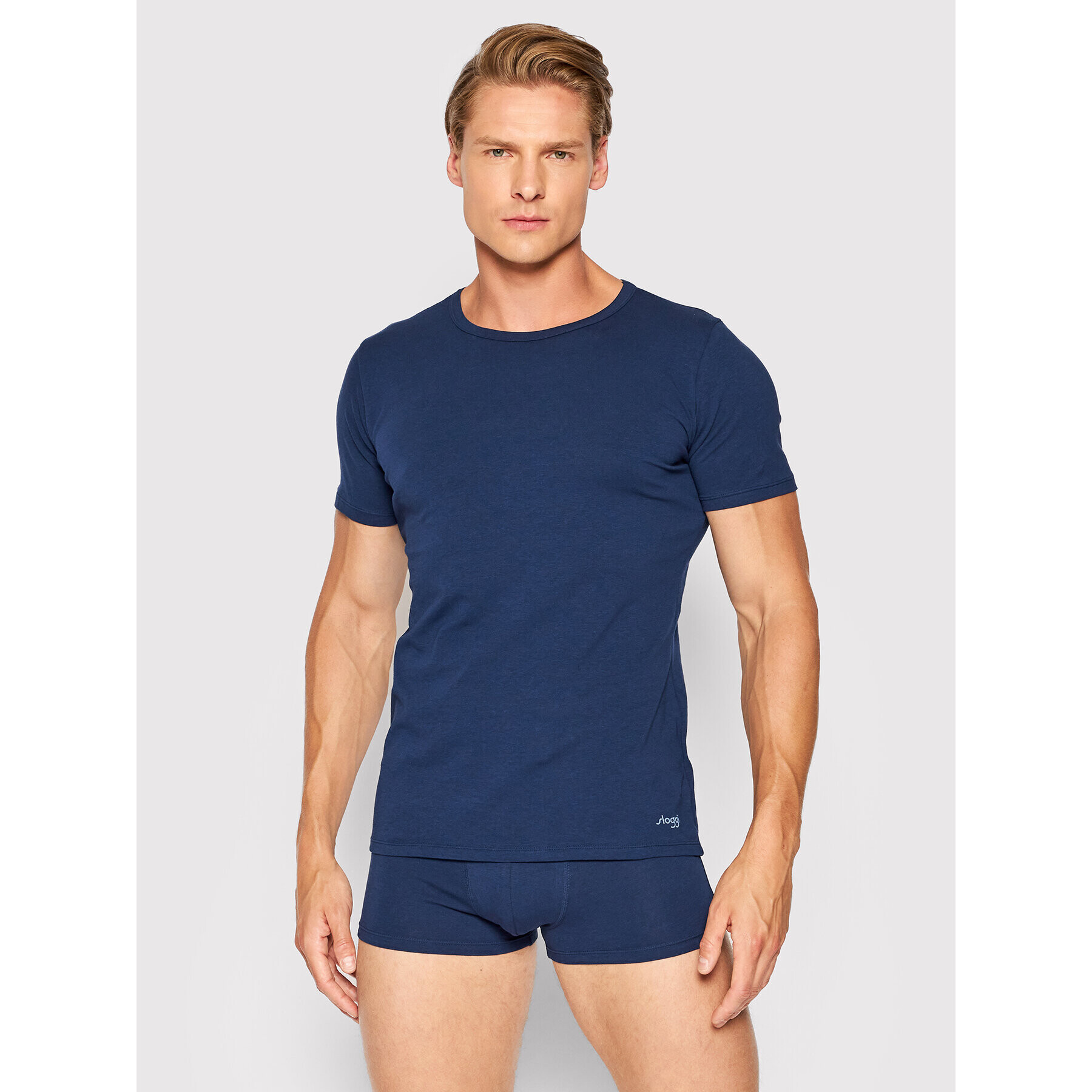 Sloggi Комплект 2 тишъртки 10206562 Тъмносин Regular Fit - Pepit.bg
