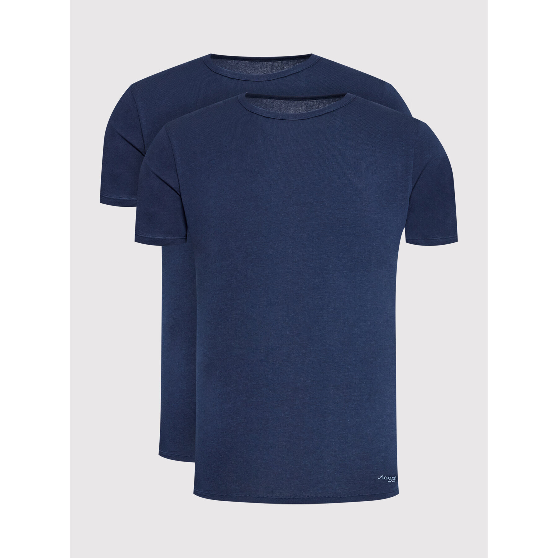 Sloggi Комплект 2 тишъртки 10206562 Тъмносин Regular Fit - Pepit.bg