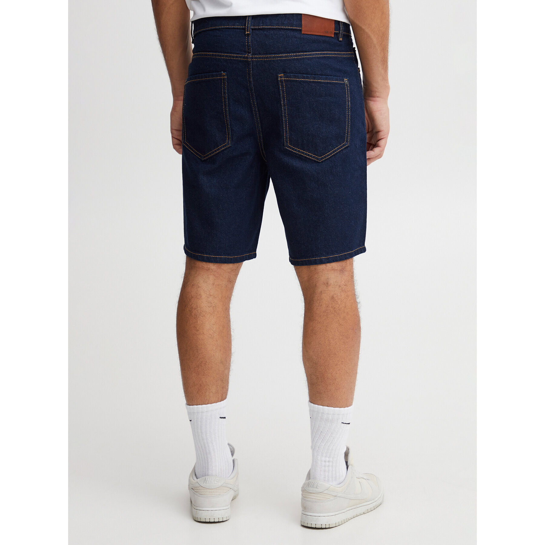 Solid Дънкови шорти 21107657 Тъмносин Straight Fit - Pepit.bg